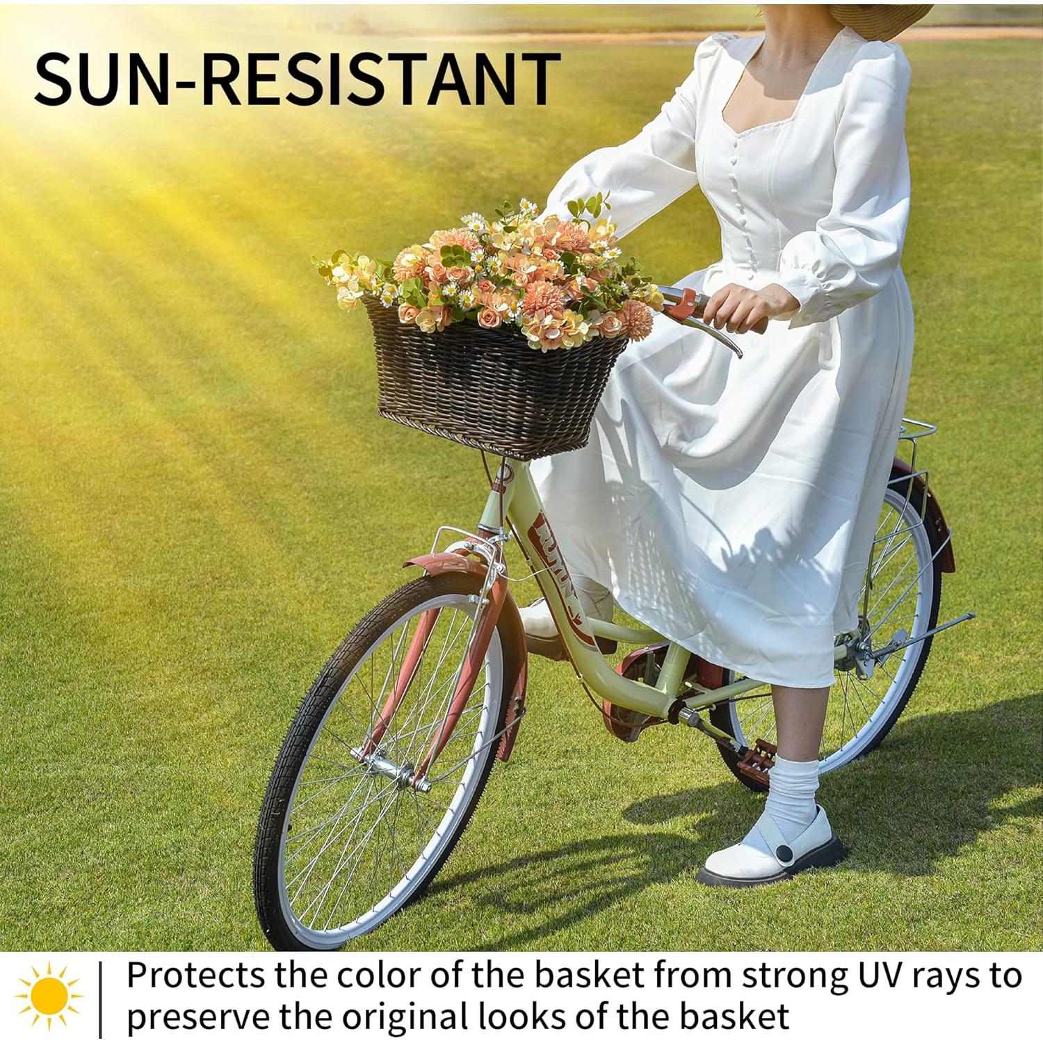 Cesta de Bicicleta GRANNY SAYS de Mimbre Desmontable 34x24x18 cm