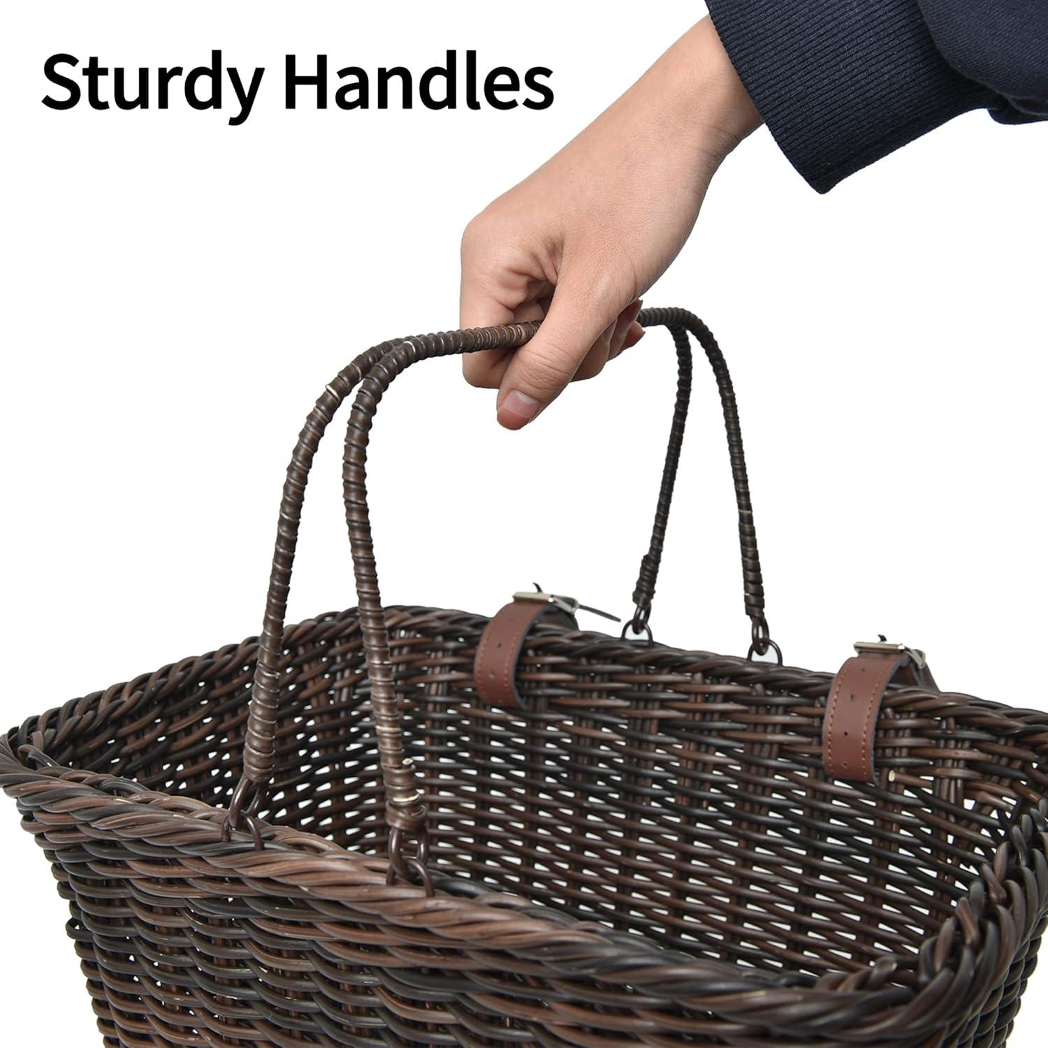 Cesta de Bicicleta GRANNY SAYS de Mimbre Desmontable 34x24x18 cm