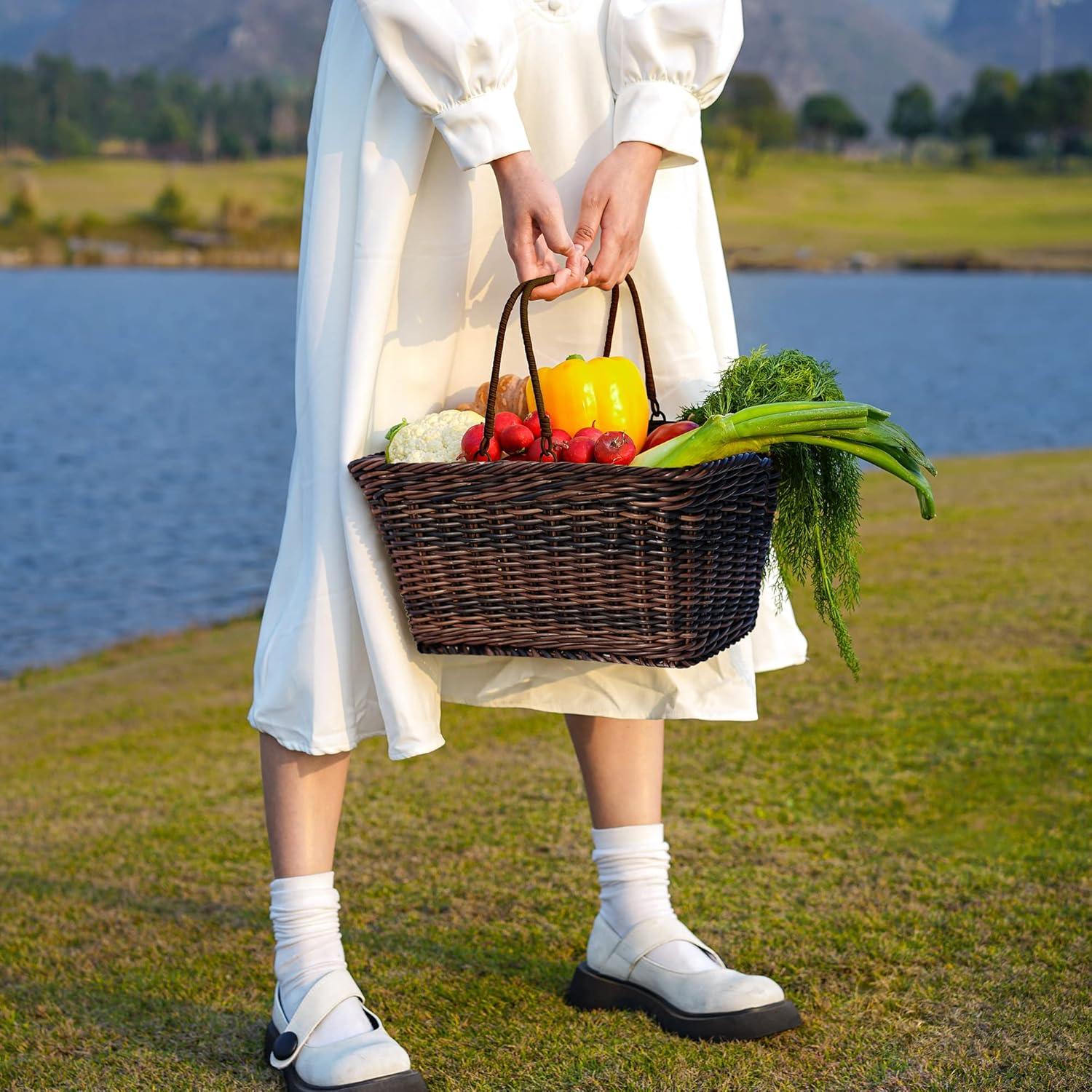 Cesta de Bicicleta GRANNY SAYS de Mimbre Desmontable 34x24x18 cm