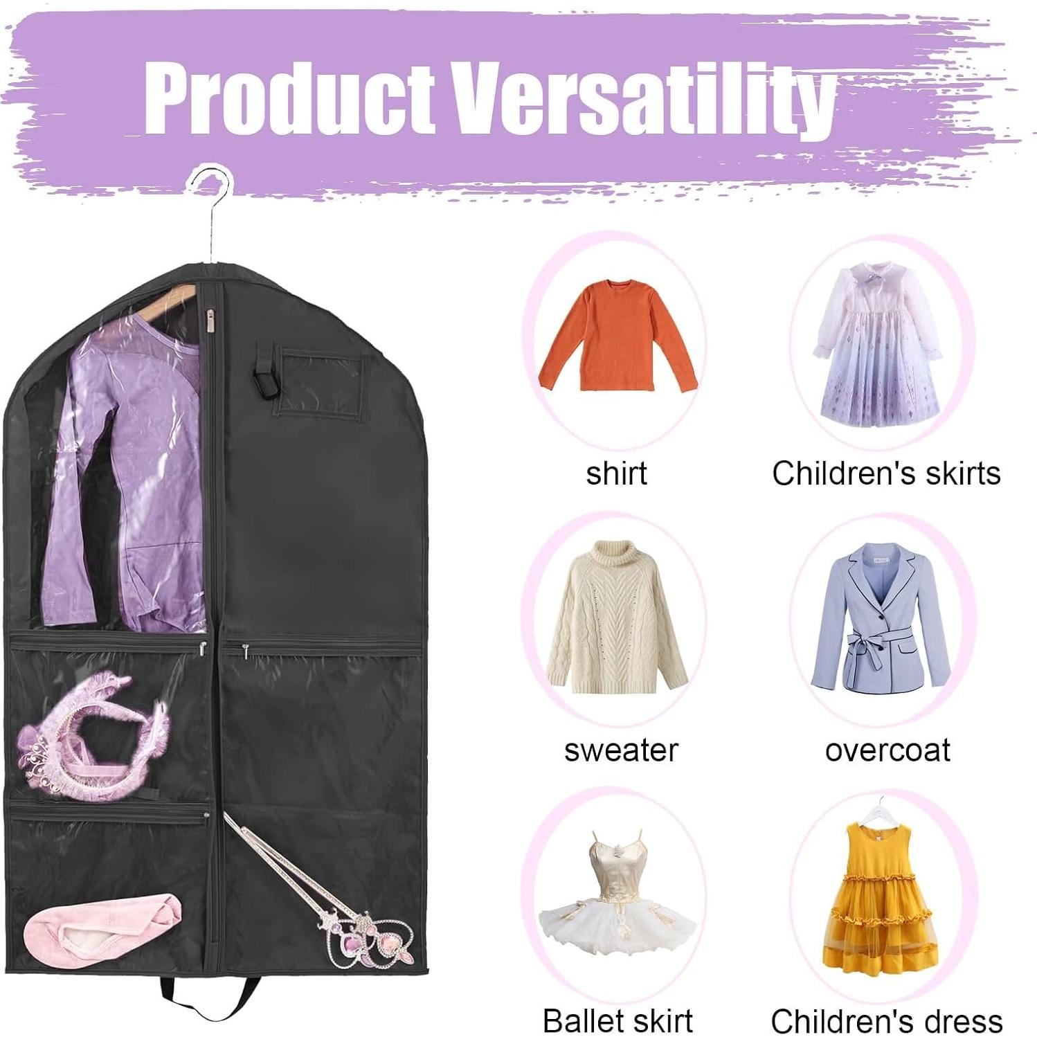 Bolsa de Ropa QEES para Danza 101.6 cm Negra Impermeable