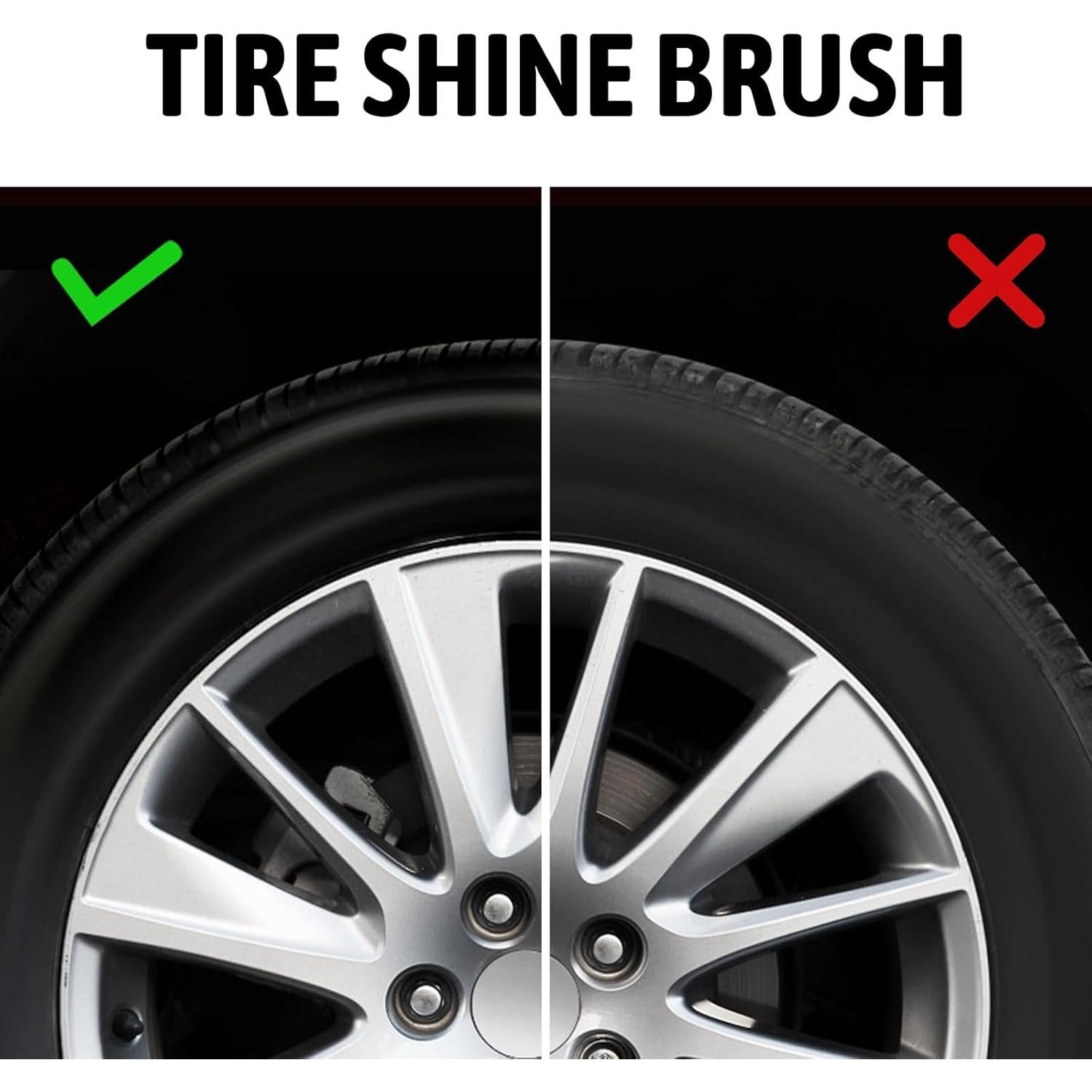 Aplicador de Brillo para Neumáticos BABYSHEEP Negro - Cepillo Vegano