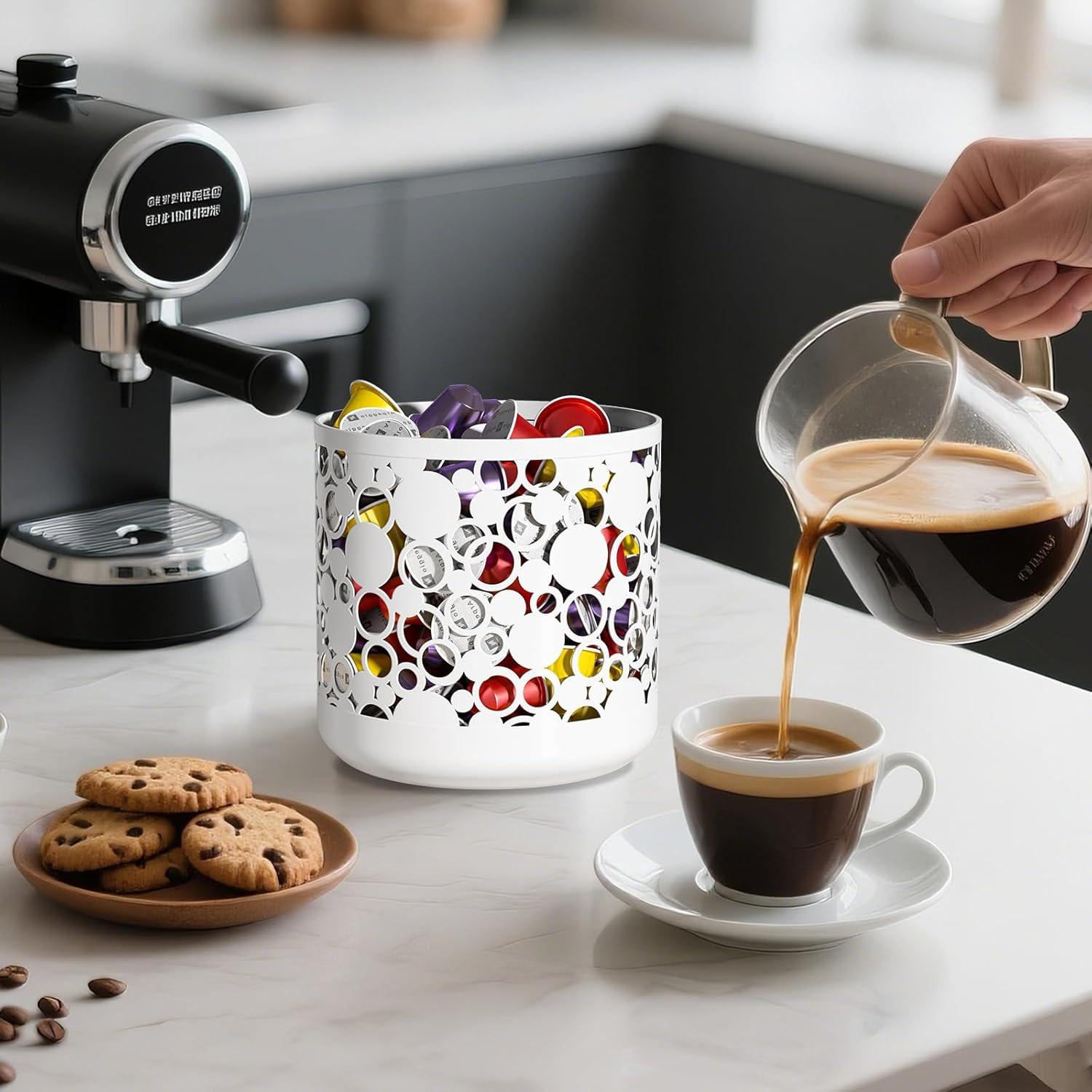 Organizador de Cápsulas de Café MESHDO Blanco 16x16x16 cm