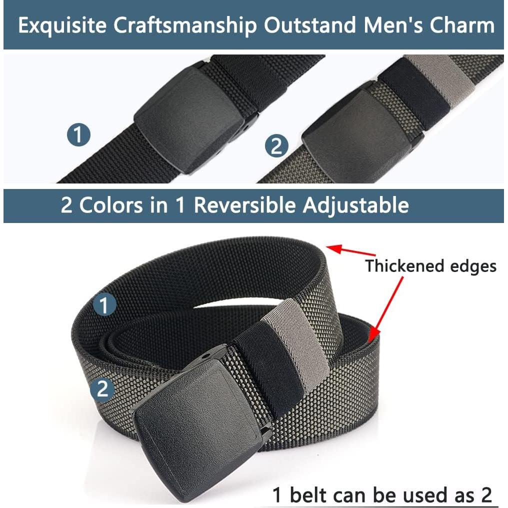 Cinturón Reversible LionVII para Hombre - Ajustable 68-124 cm