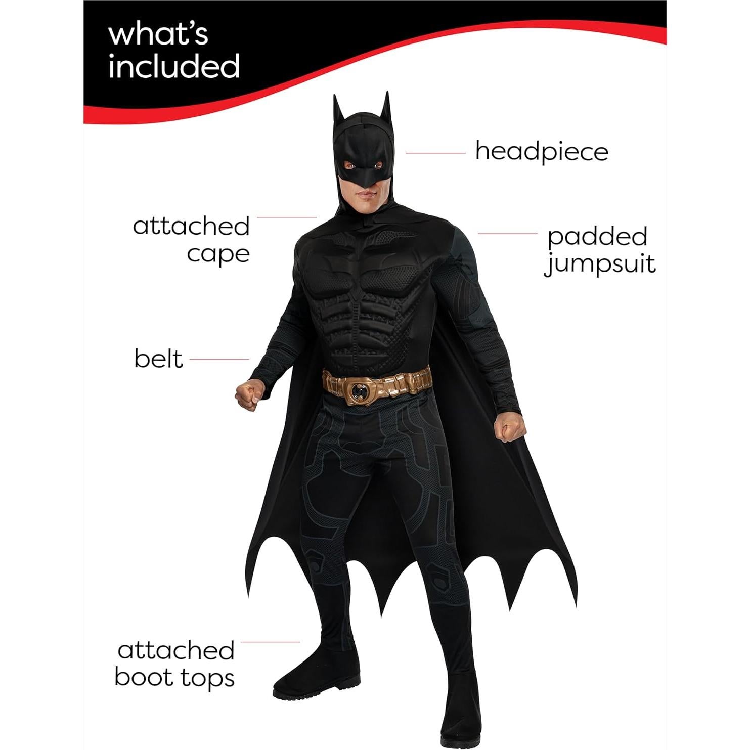 Disfraz de Batman Rubie's Mediano Negro para Adultos