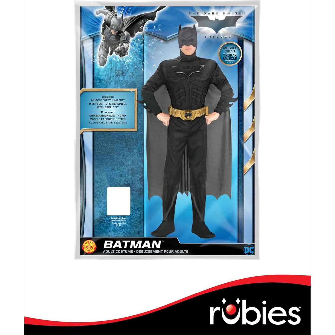 Disfraz de Batman Rubie's Mediano Negro para Adultos