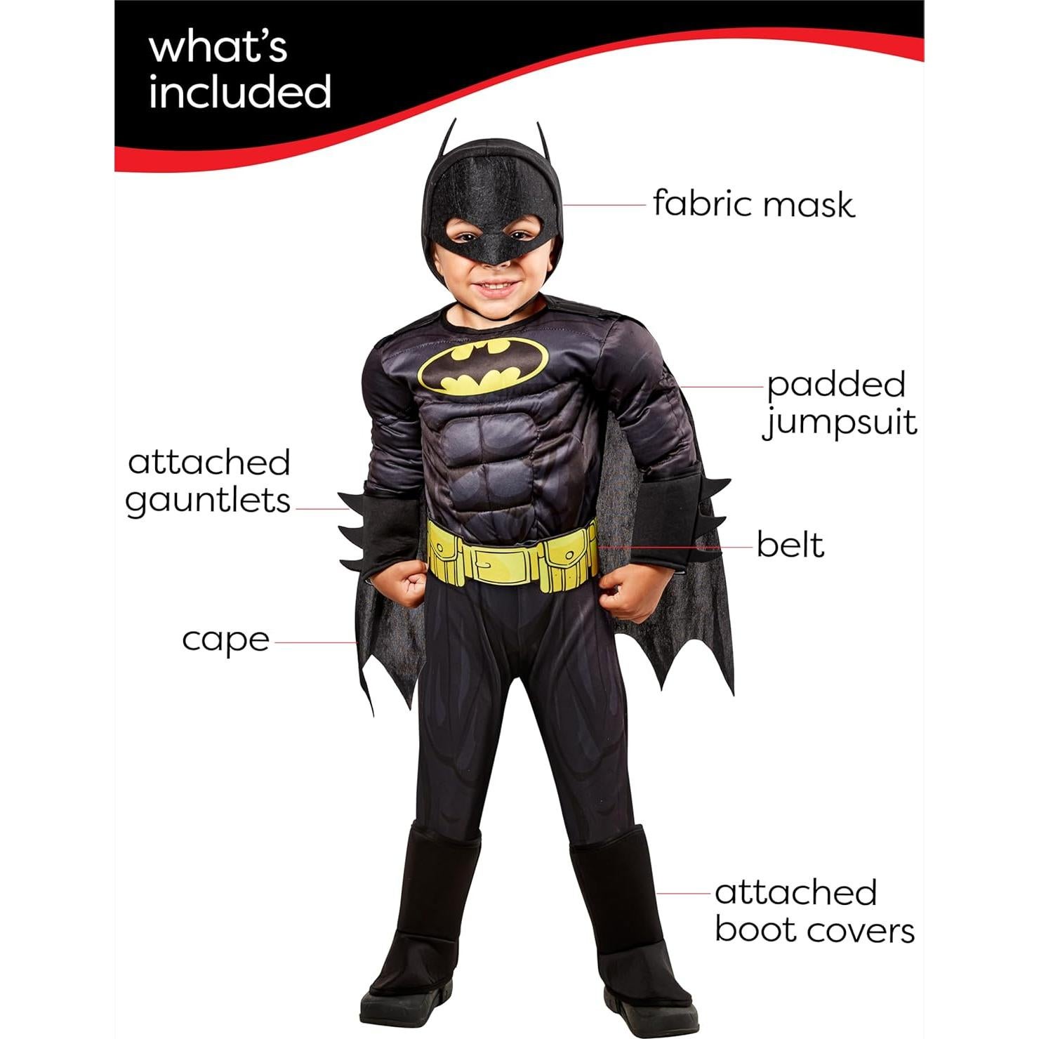 Disfraz Deluxe Batman Rubie's Niños 3-4 Años XS