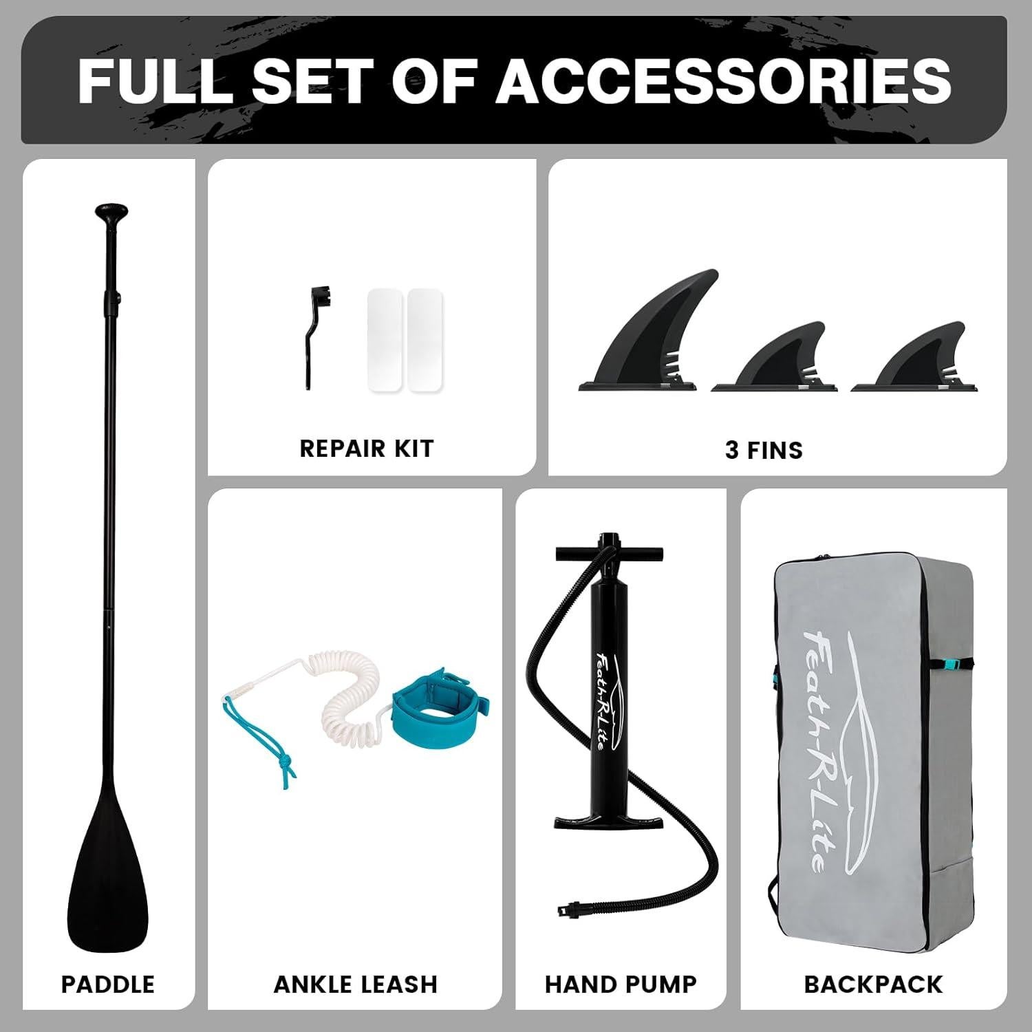 Tabla de Paddle Inflable FEATH-R-LITE 3.05m x 0.76m para Todos