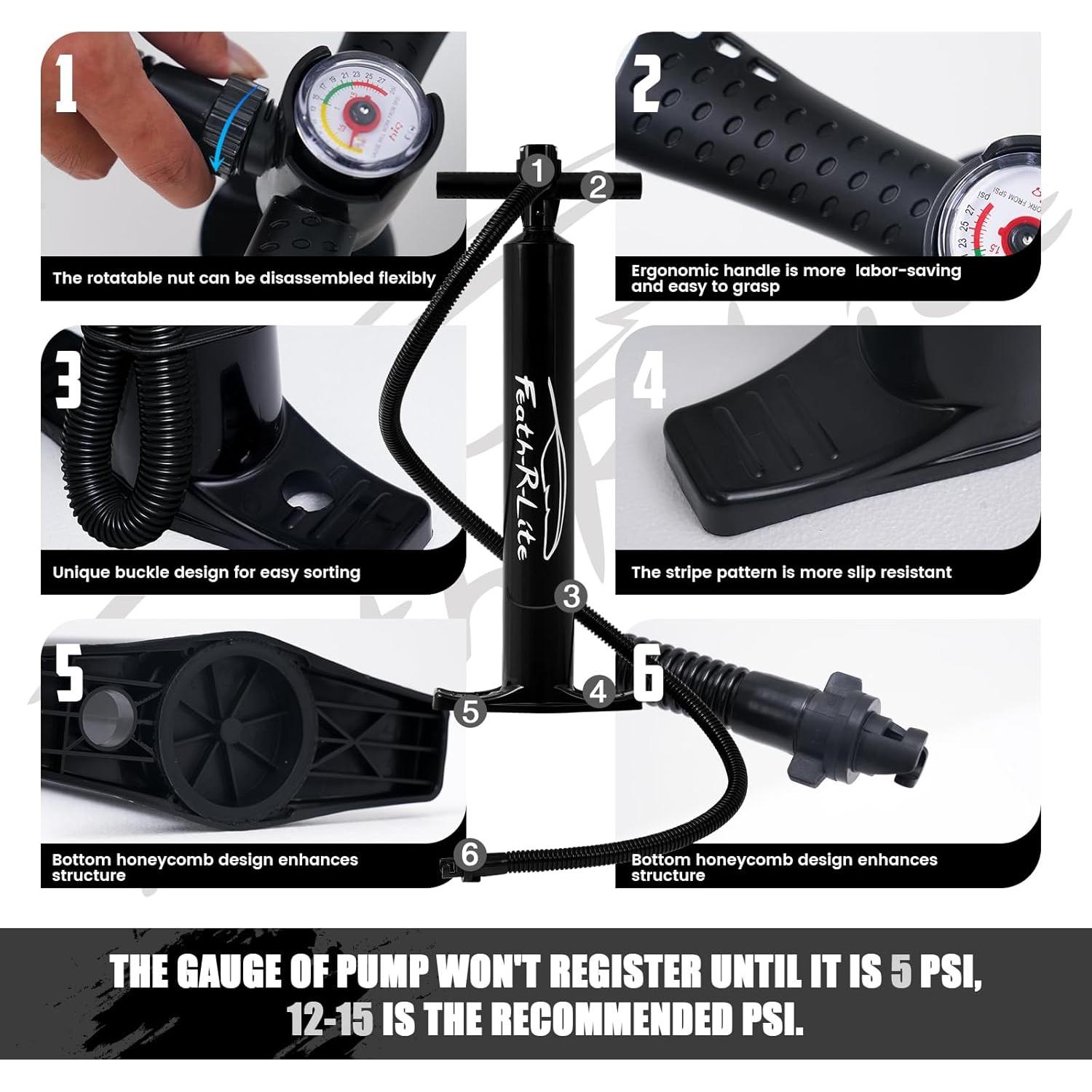 Tabla de Paddle Inflable FEATH-R-LITE 3.05m x 0.76m para Todos