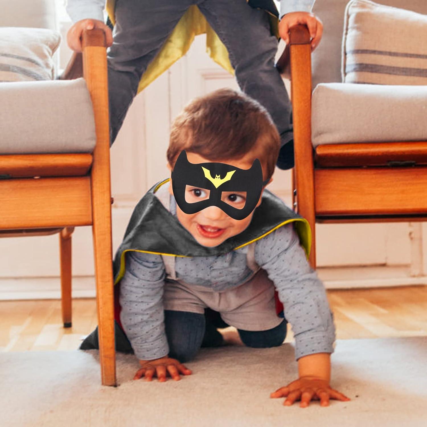 Capa de Disfraces para Niños Superhéroe con Máscara y Cinturón