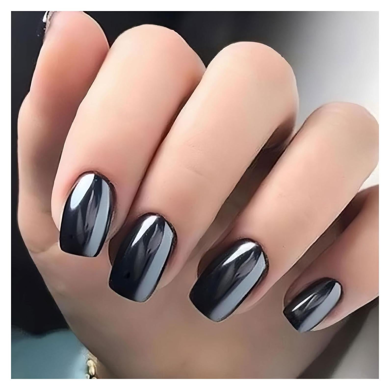 Uñas Postizas BFY Acrílicas Espejo Cuadradas 24 Pcs