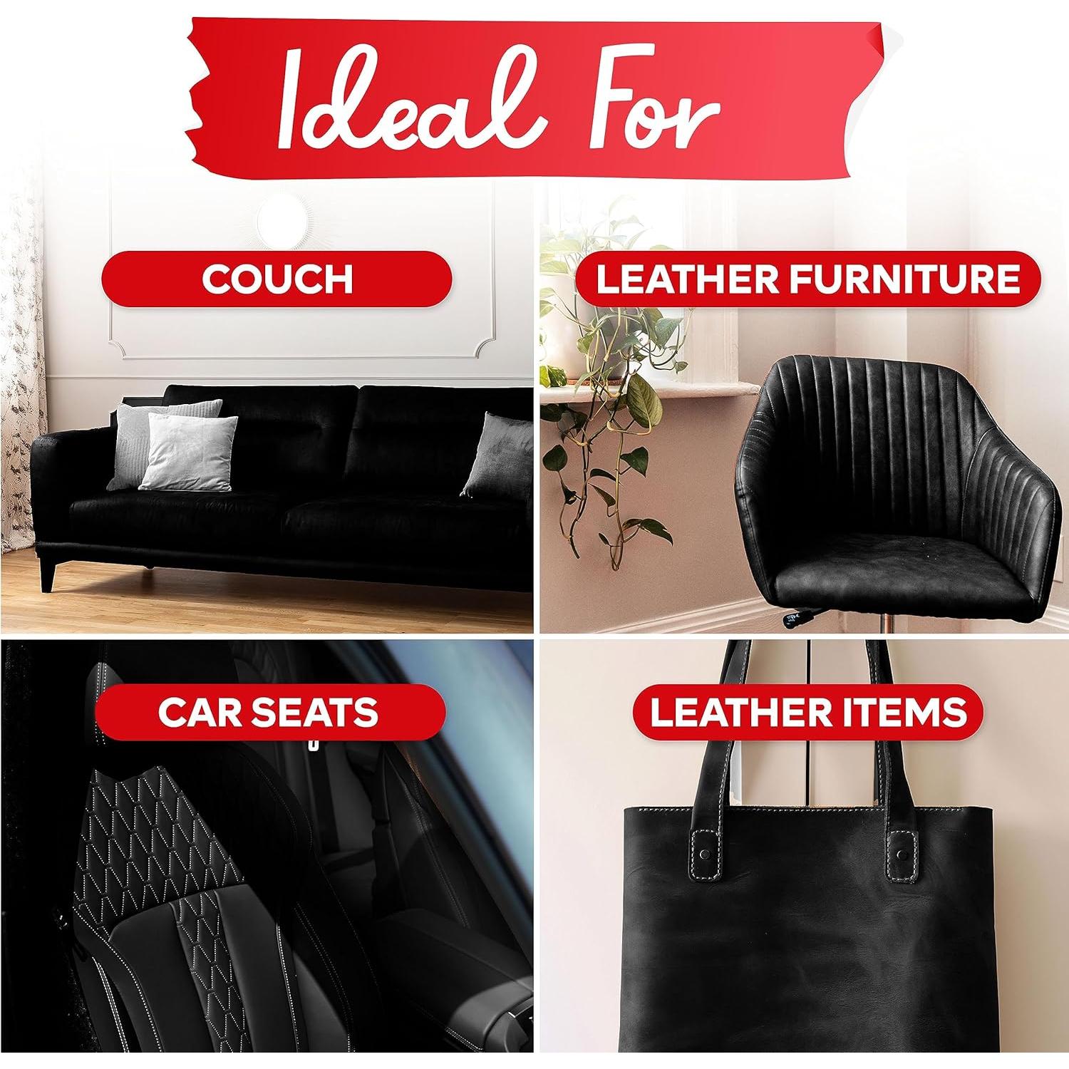 Kit de Reparación de Cuero XFasten Negro 7.62 cm x 152.4 cm