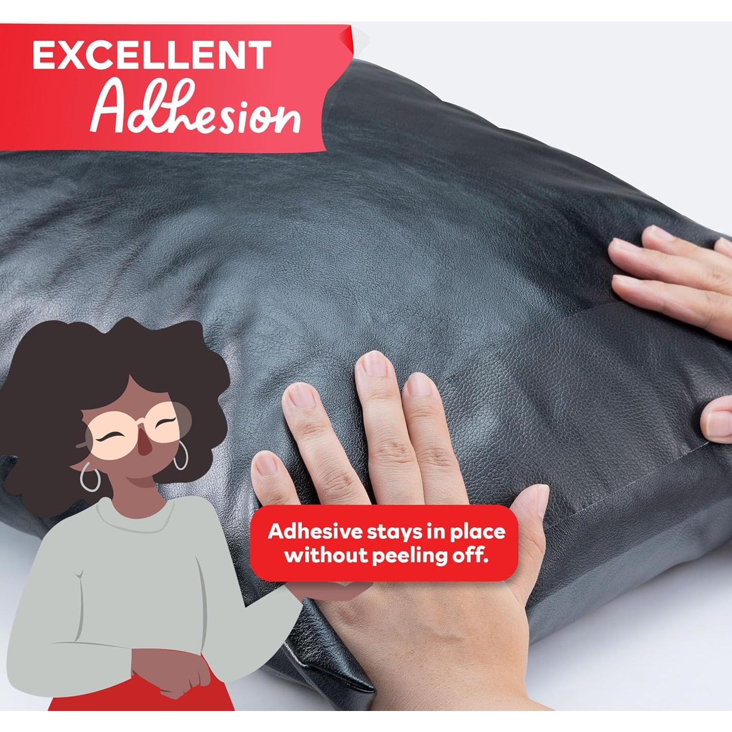 Kit de Reparación de Cuero XFasten Negro 7.62 cm x 152.4 cm