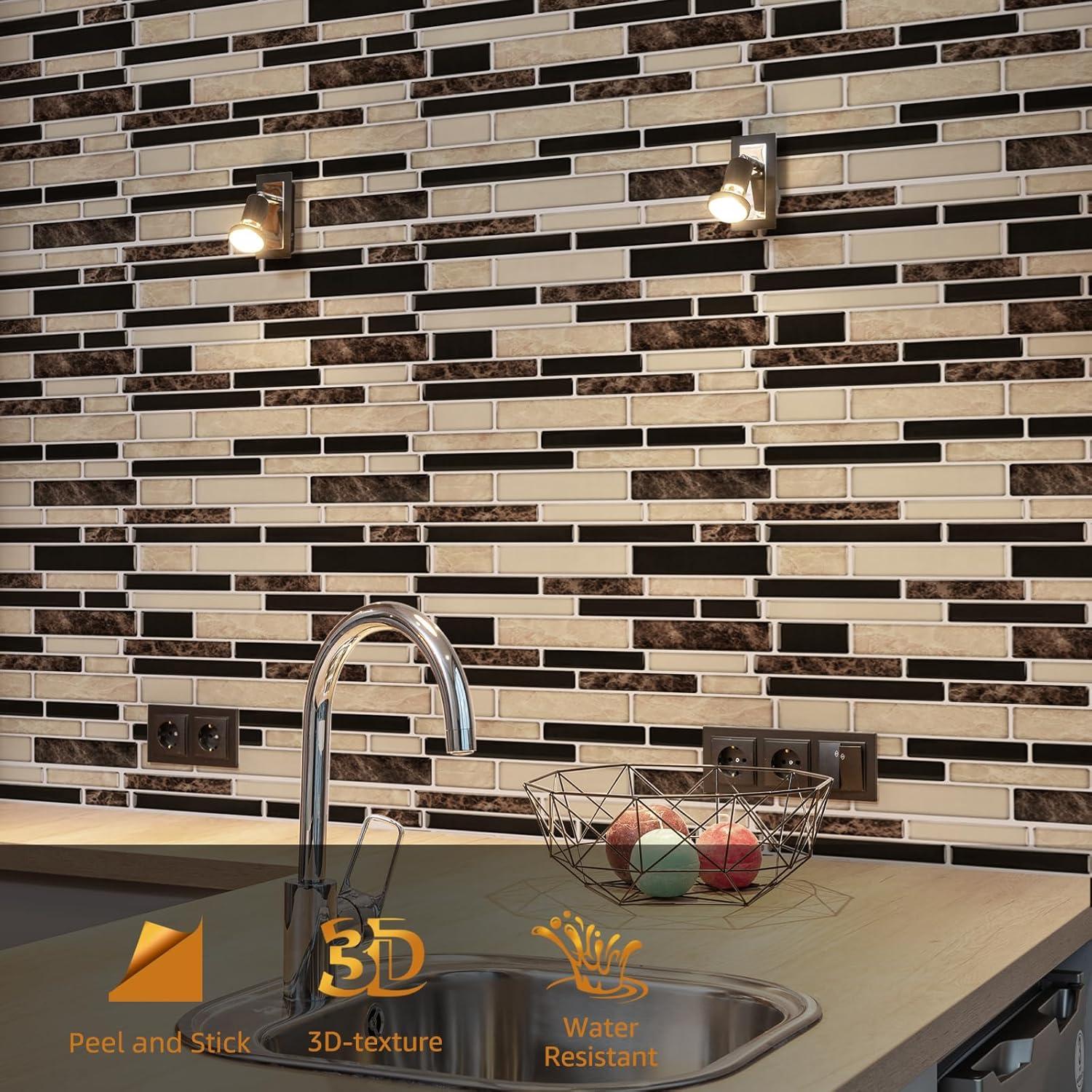 Azulejo autoadhesivo WOWSTAR 10 hojas 30.48x30.48 cm Arena