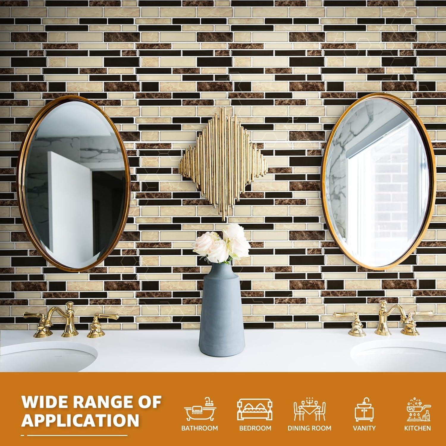 Azulejo autoadhesivo WOWSTAR 10 hojas 30.48x30.48 cm Arena