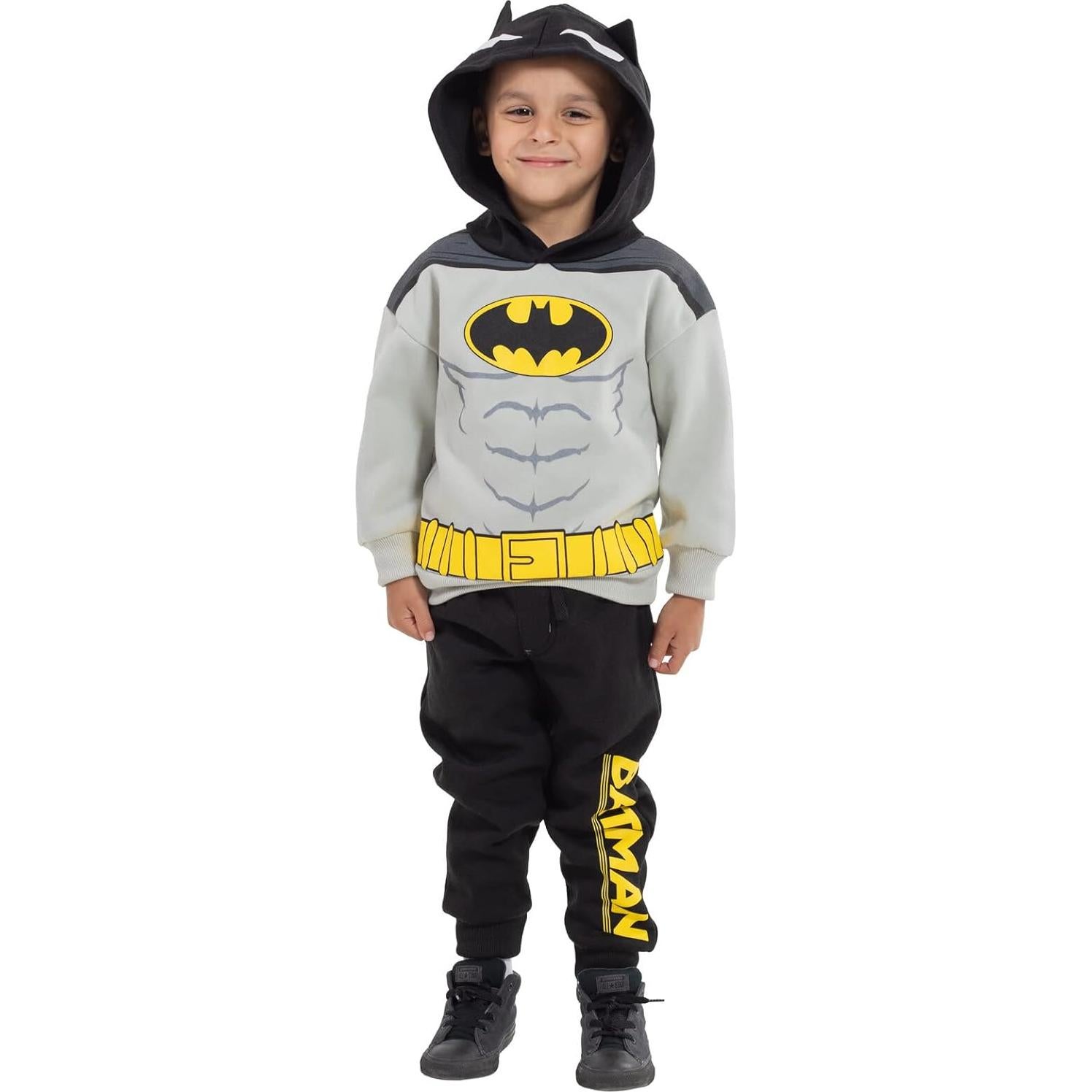 Sudadera con Capucha y Pantalones DC Comics Superman Batman 5T