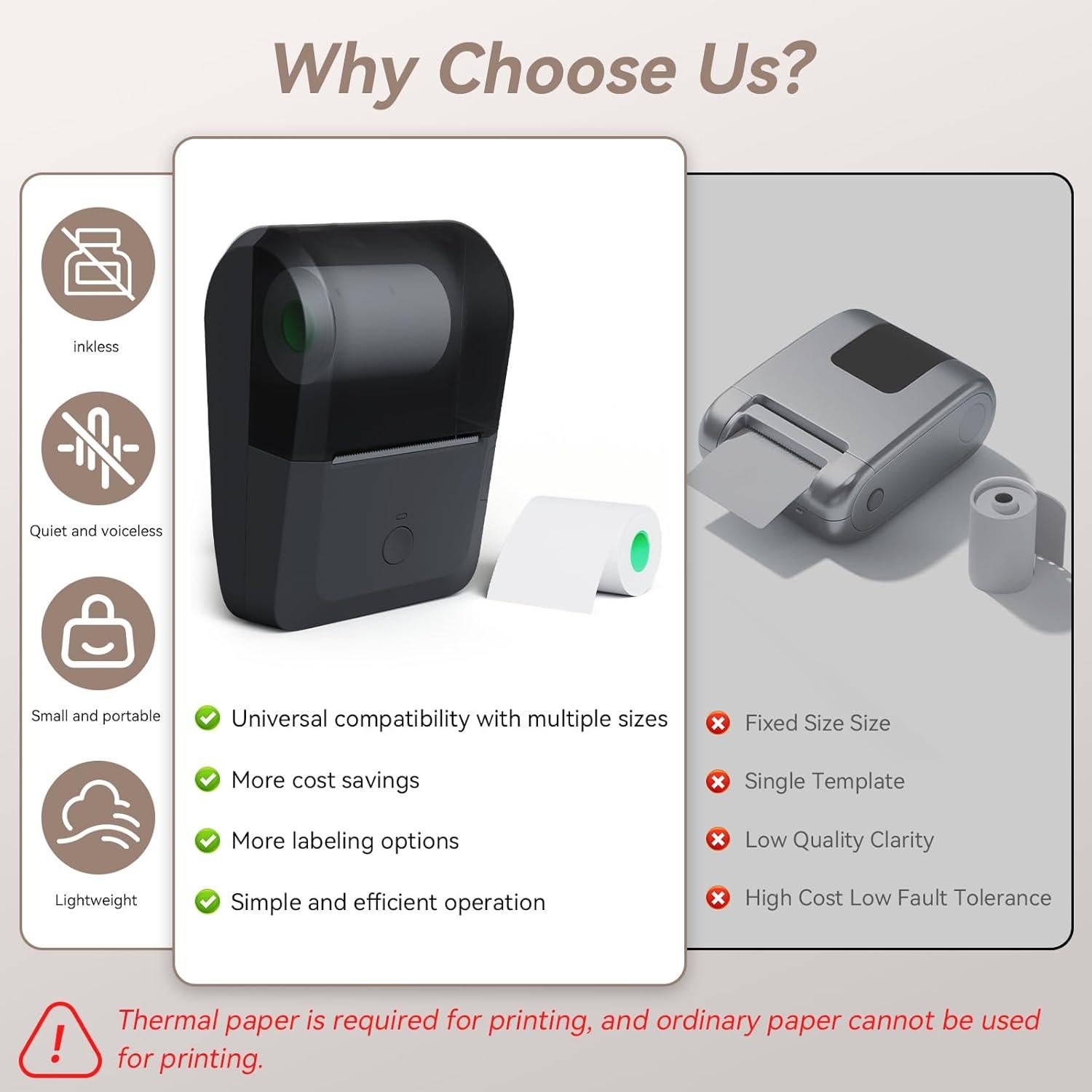 Impresora Térmica de Etiquetas PeriPage PB Gris 5.08 cm