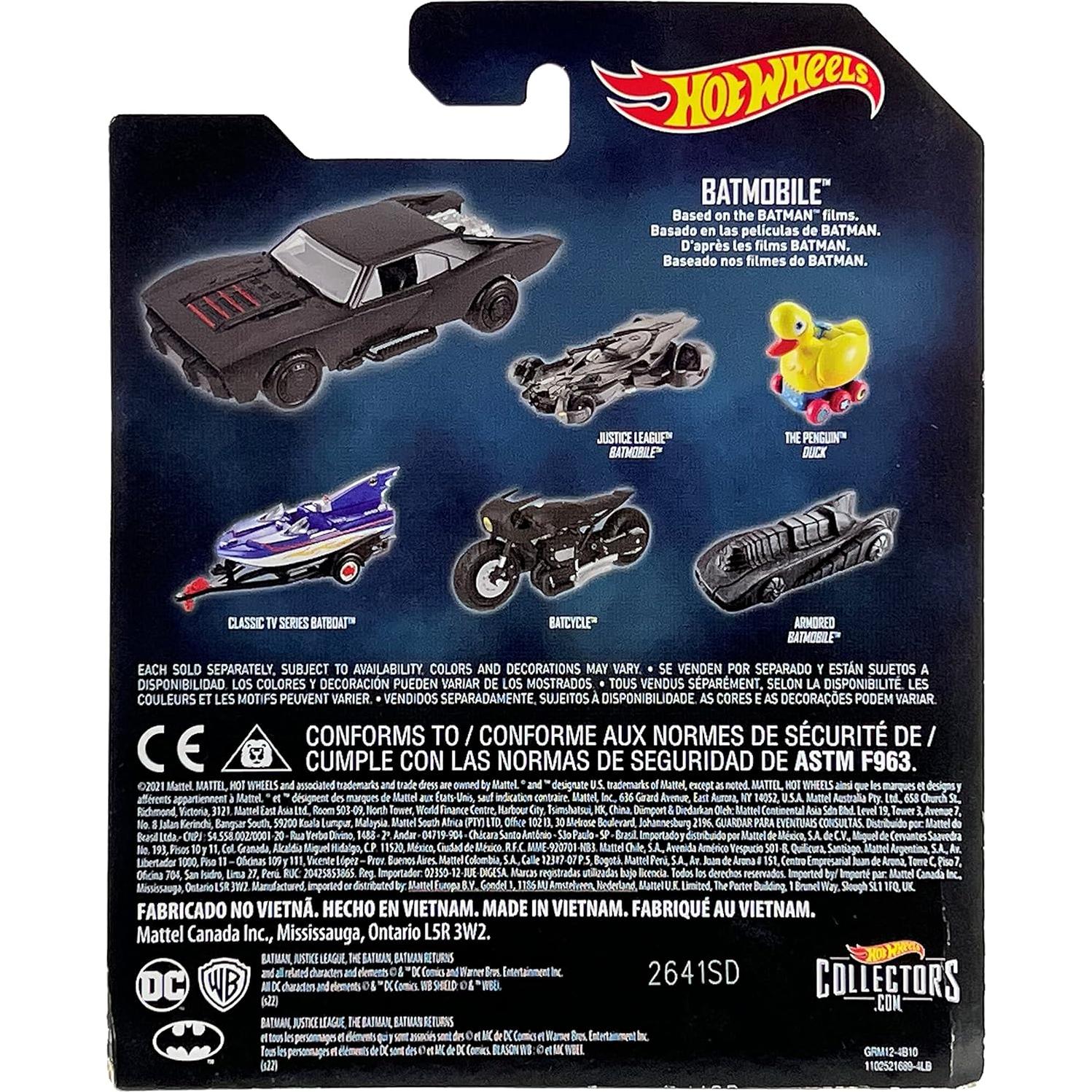 Hot Wheels Batimóvil 1:50 Diecast Batman 2022 Negro