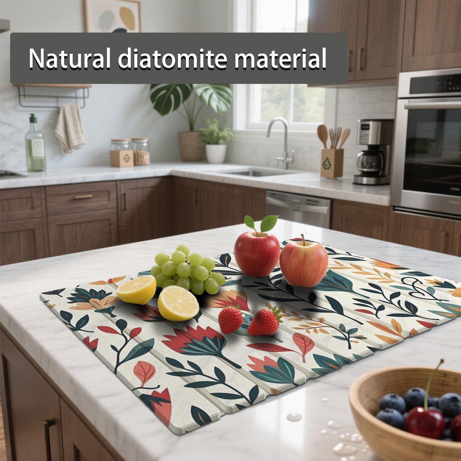 Alfombrilla de Secado Diatomita Forever Song 30.5x40.6cm Flores