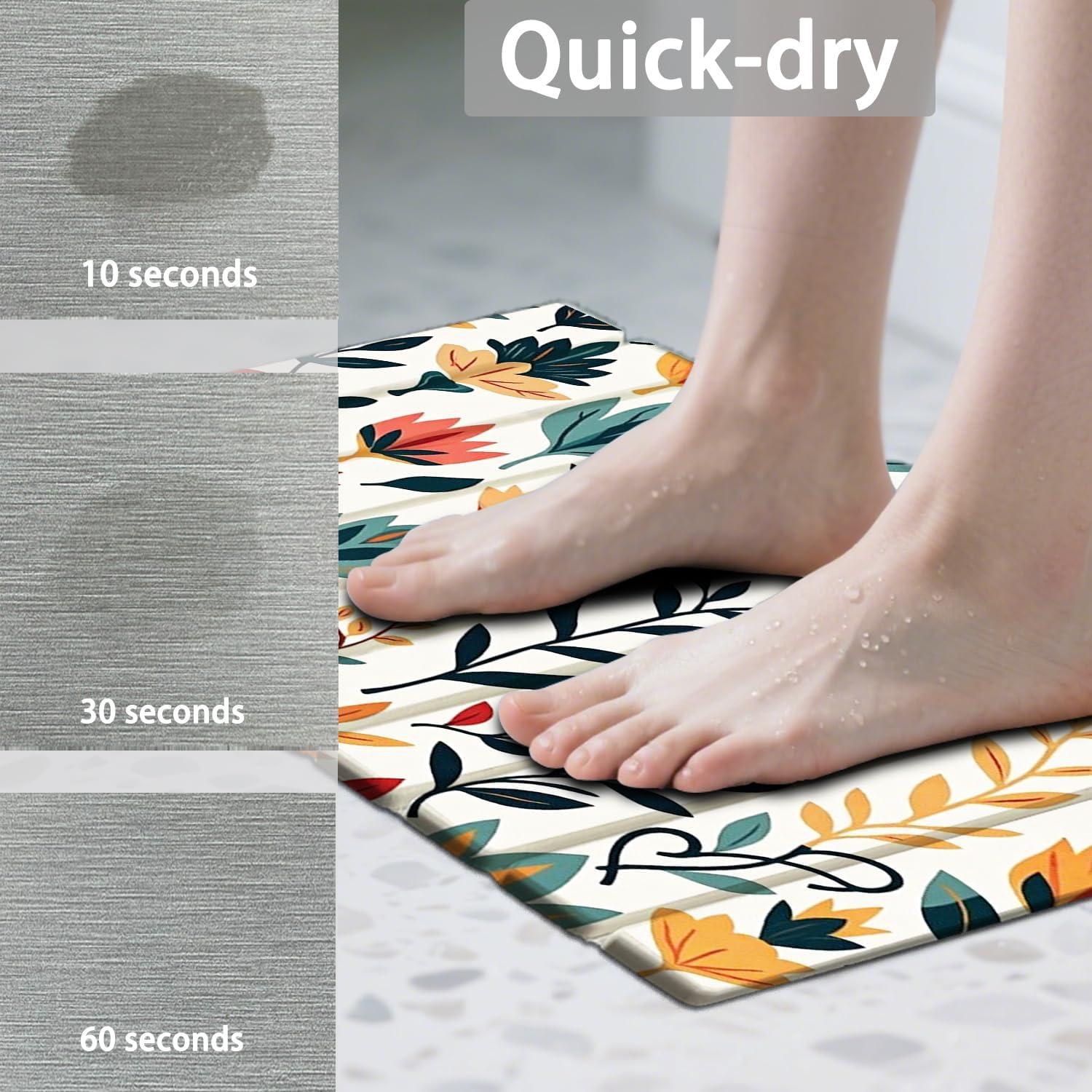 Alfombra de baño antideslizante Forever Song 61x40.6cm Diatomita