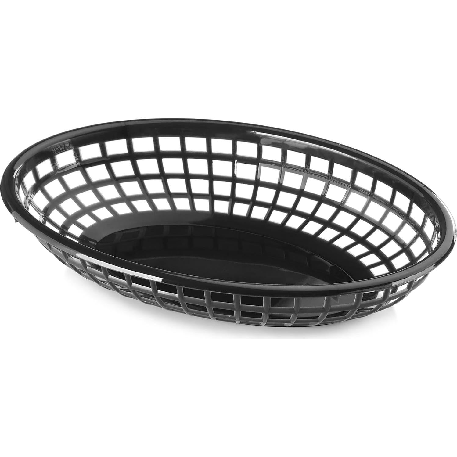 Cestas de Comida Rápida New Star Foodservice 44140, 12 Piezas, Negro