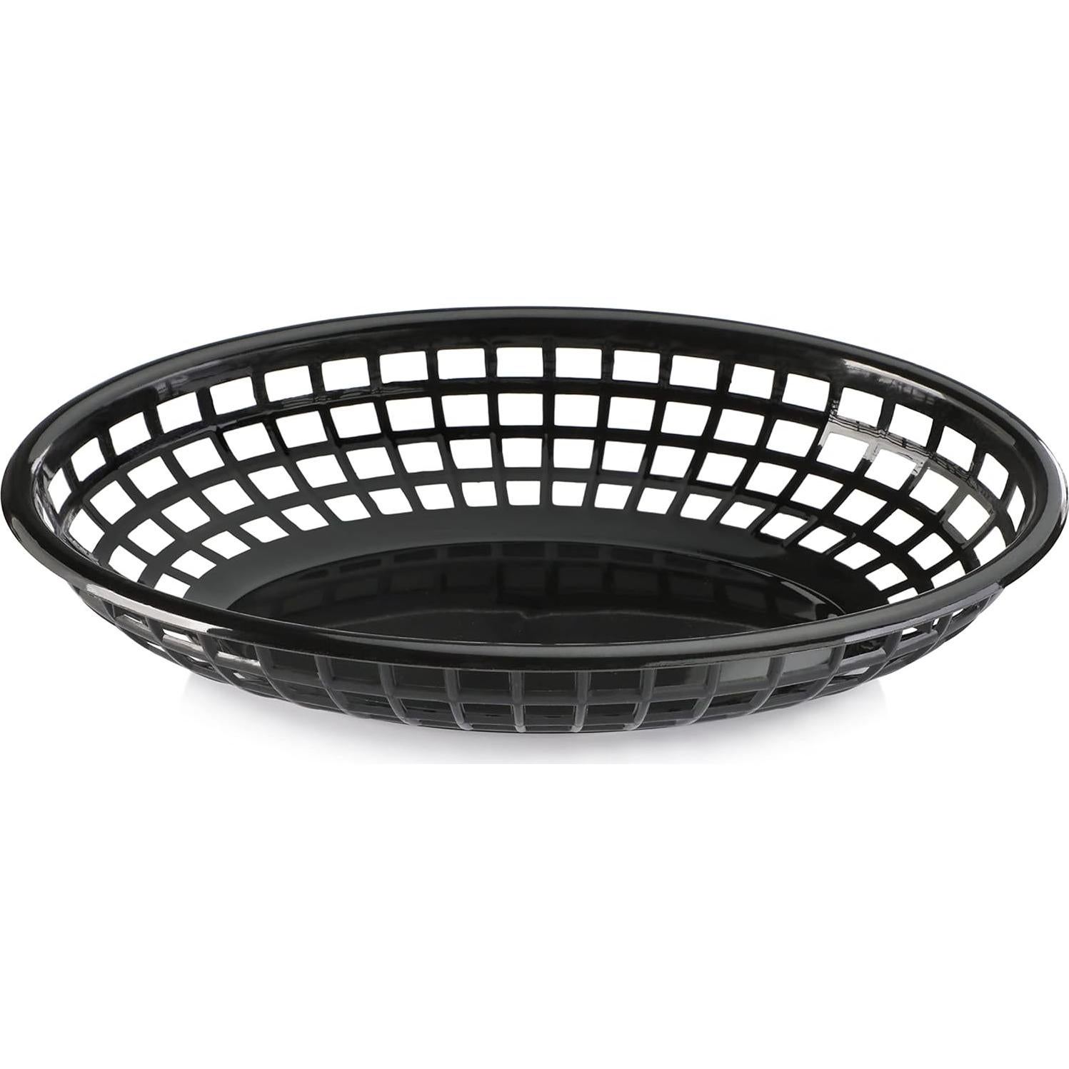 Cestas de Comida Rápida New Star Foodservice 44140, 12 Piezas, Negro