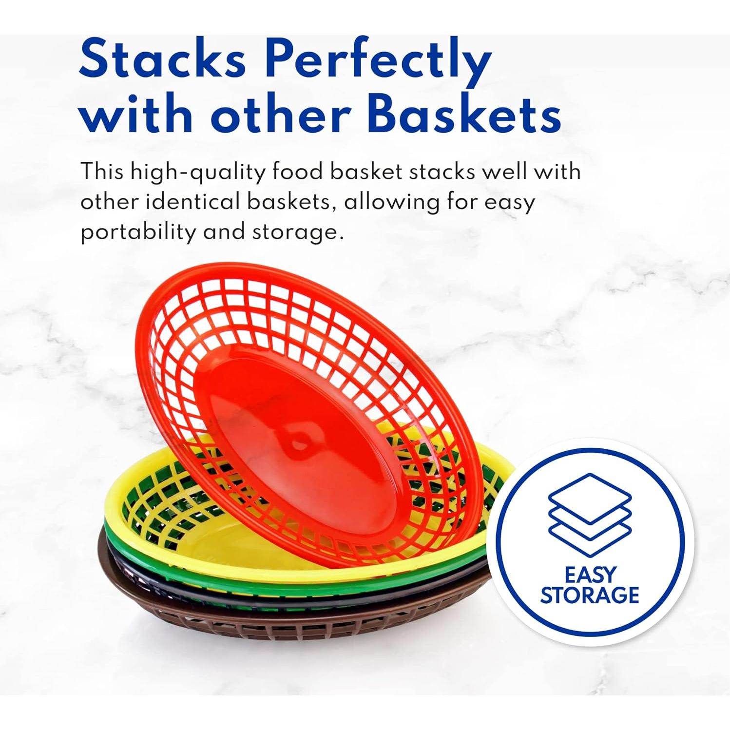 Cestas de Comida Rápida New Star Foodservice 44140, 12 Piezas, Negro