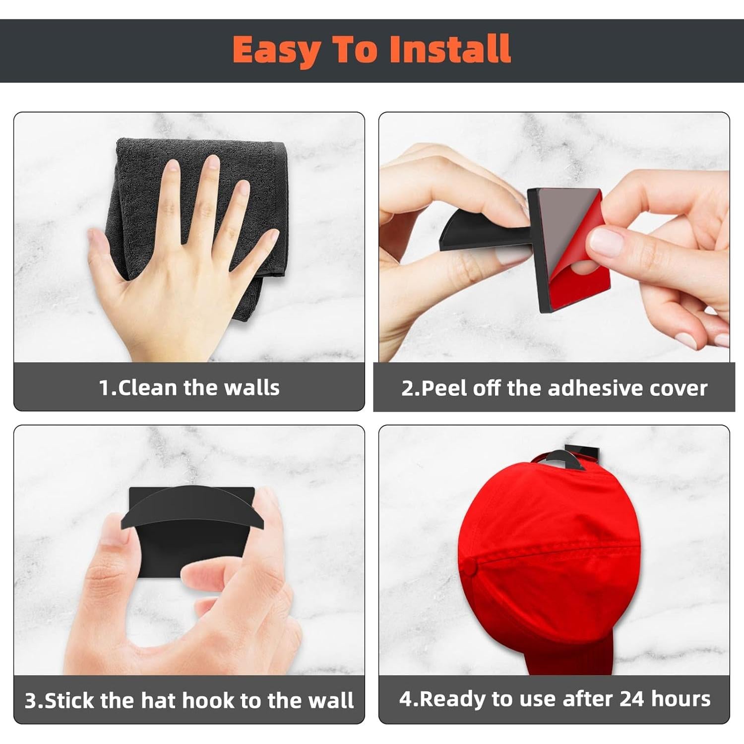 Ganchos Adhesivos para Sombreros KOVSPO 10 Pcs Minimalista