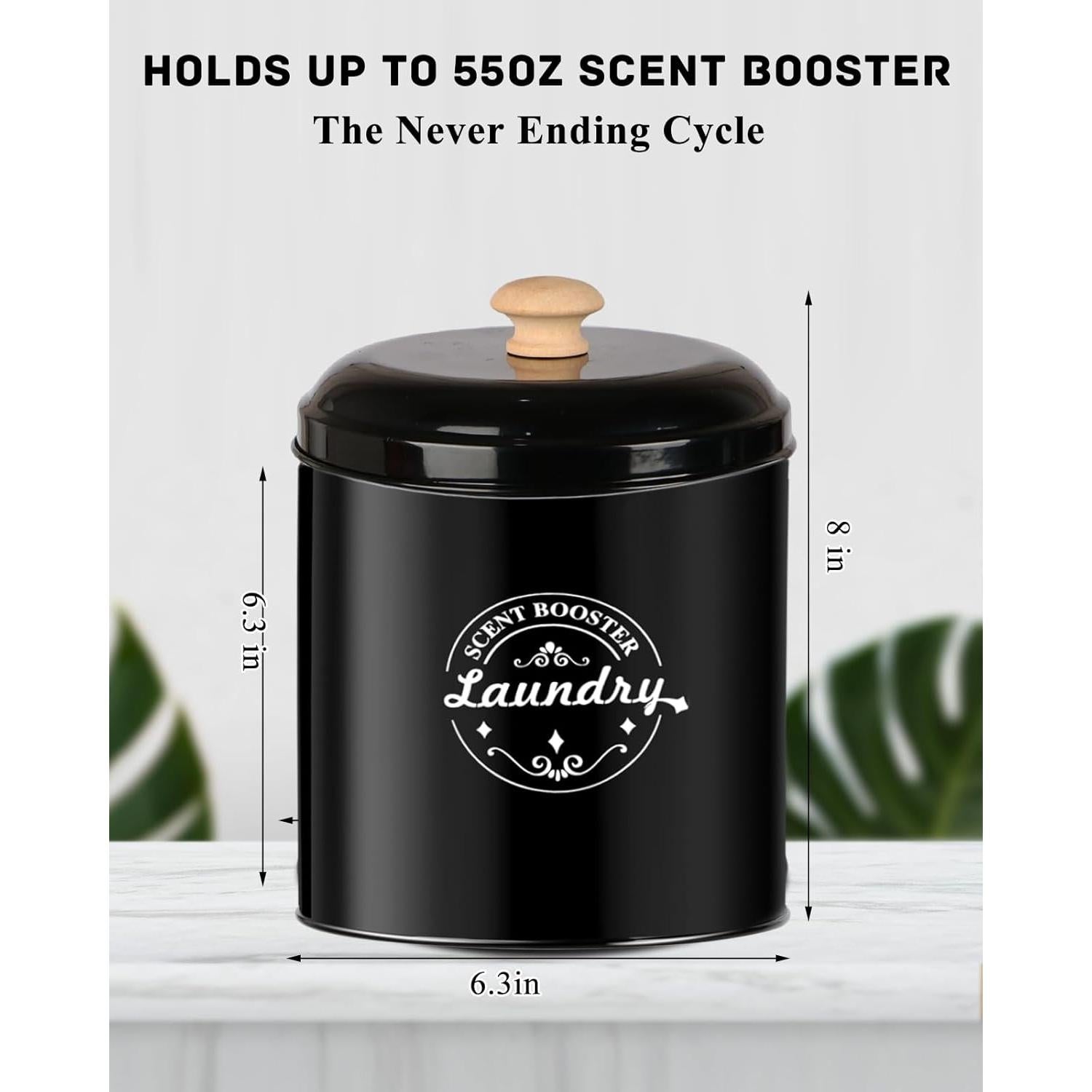 Contenedor Dispensador de Perlas Fragancia Lavandería SACREDAY Negro