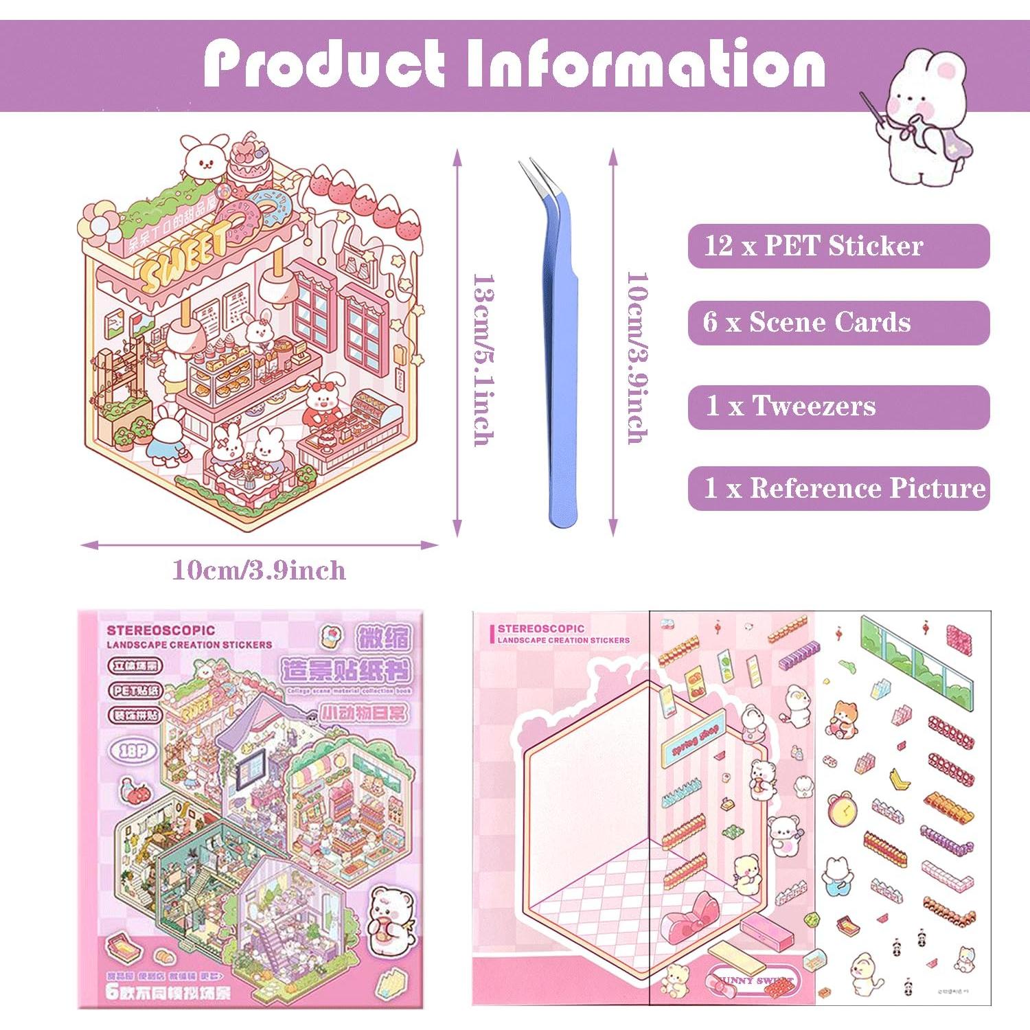 Set de Pegatinas 3D DIY DORIDUKA - 6 Escenas Creativas