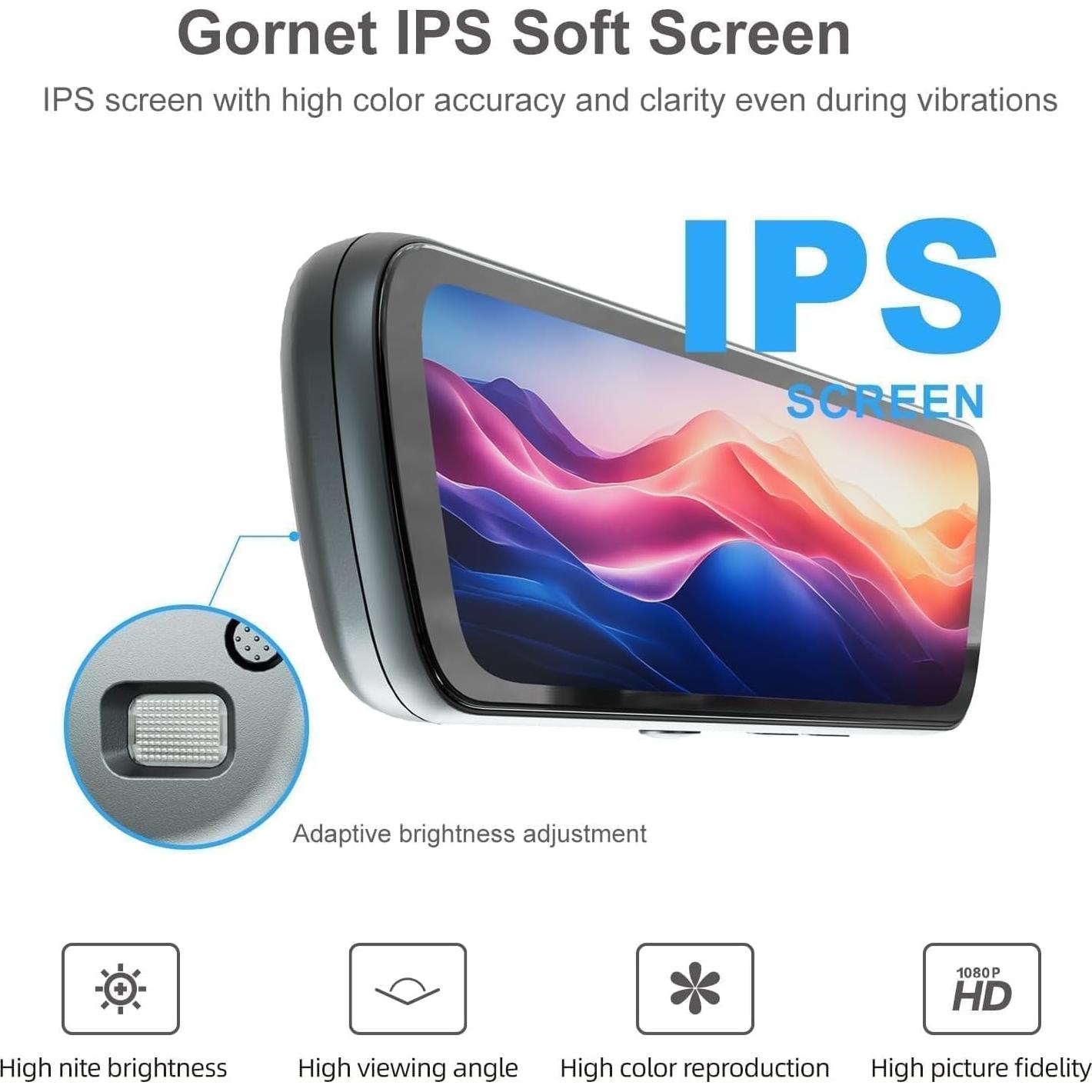 Cámara de Espejo Retrovisor Sinjet 9.66" IPS 4K/2K con SD 32GB