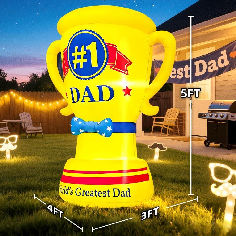 Decoración Inflable KOOY Trofeo Día del Padre 5FT LED