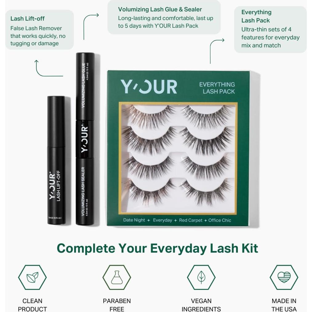 Pestañas Agrupadas Y'OUR Reutilizables - Duración 4 Días