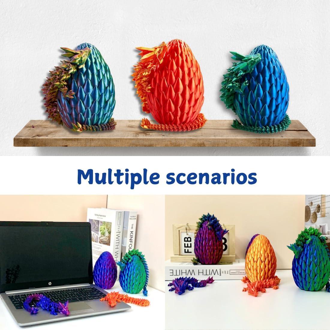 Dragón Articulado 3D POIVOCF en Huevo 12 cm Coleccionable