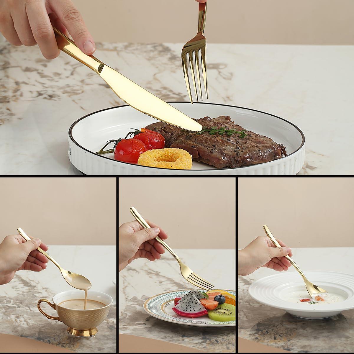 Juego de Cubiertos Berglander Gold 60 Piezas Acero Inoxidable