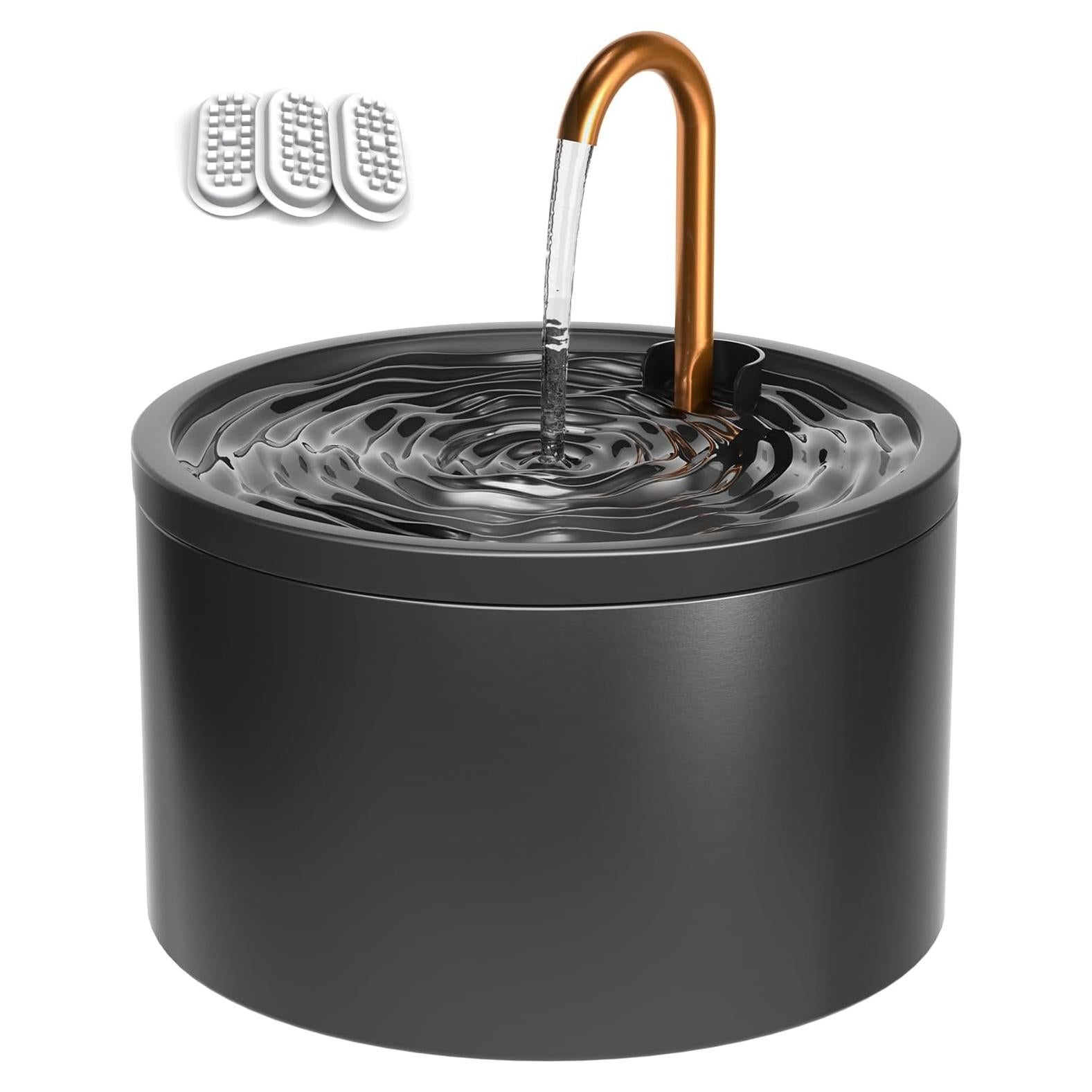 Fuente de Agua para Gatos DOOOB Cerámica 2.1L Ultra-Silenciosa