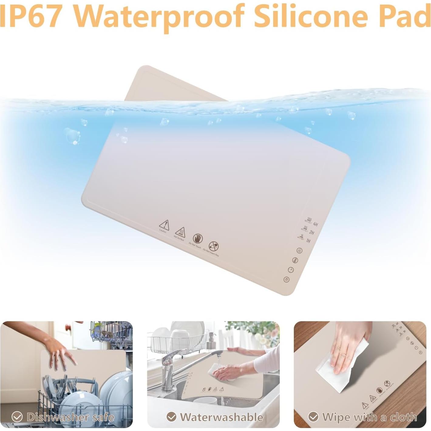 Alfombrilla Calentadora Eléctrica Warminary 60x40cm IP67 3 Niveles