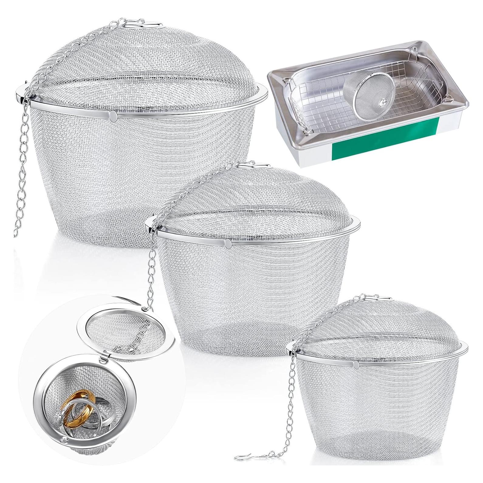 Cestas de Limpieza de Joyas Honeydak Acero Inoxidable 3 Piezas