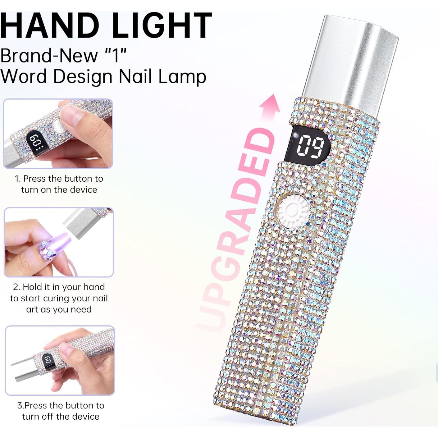 Luz UV de Mano CHRISTINE SHELLY Mini Lámpara LED Recargable