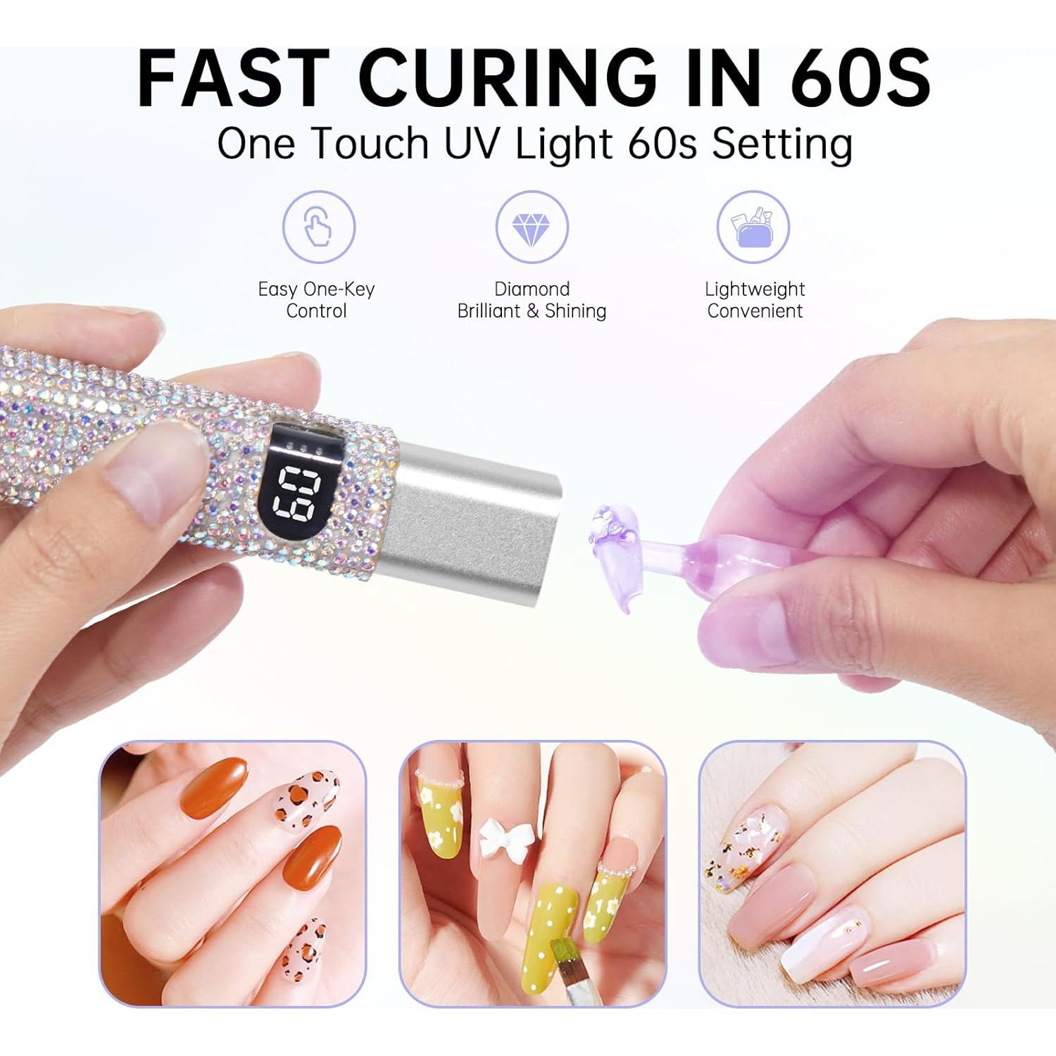 Luz UV de Mano CHRISTINE SHELLY Mini Lámpara LED Recargable