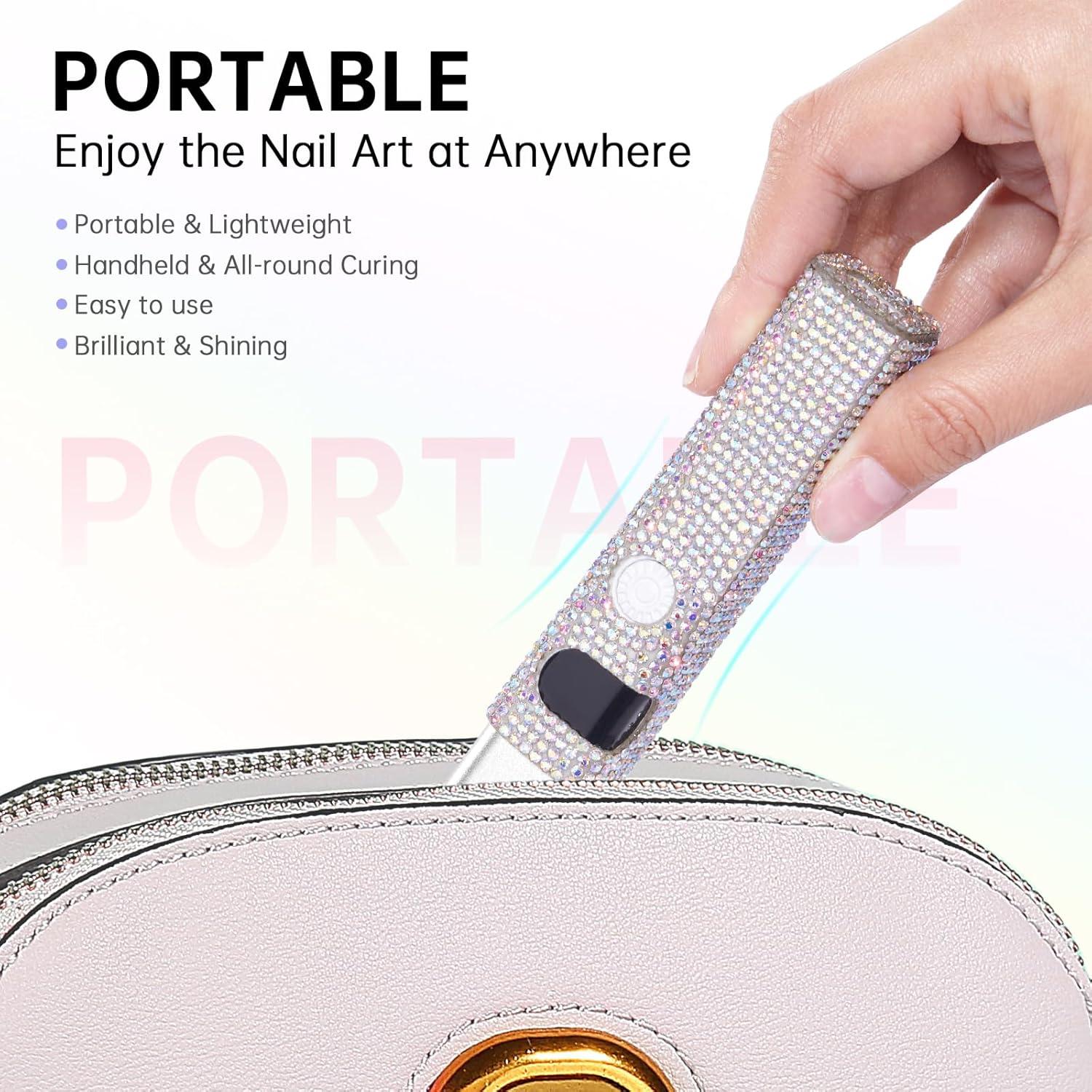 Luz UV de Mano CHRISTINE SHELLY Mini Lámpara LED Recargable