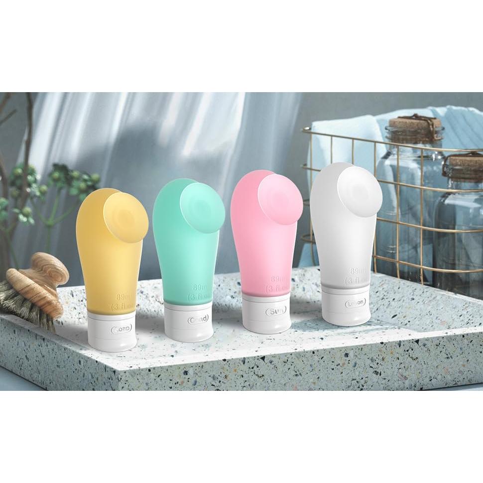 Set de 14 Botellas de Viaje LilyAbeille 60ml Silicona A Prueba de Fugas