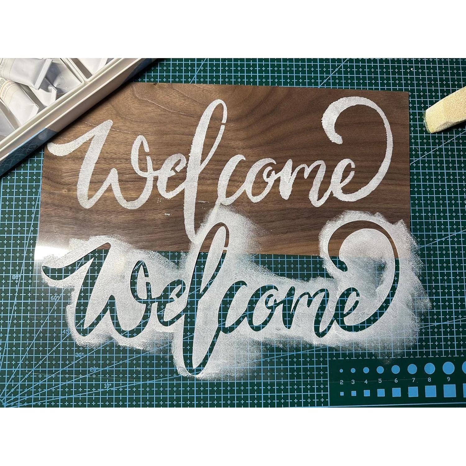 20PCS 4 Mil Blank Mylar Stencil Sheets, 12 X 12 Inch Clear Plastic Sheets for Cricut Crafts and Cutting Machine