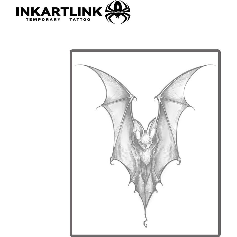 Tatuaje Semipermanente INKARTLINK Murciélago 12x8cm