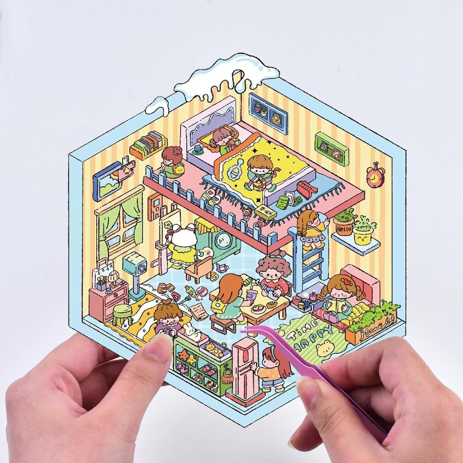 8 Juegos de Pegatinas 3D DIY BROVITI para Crear Escenas