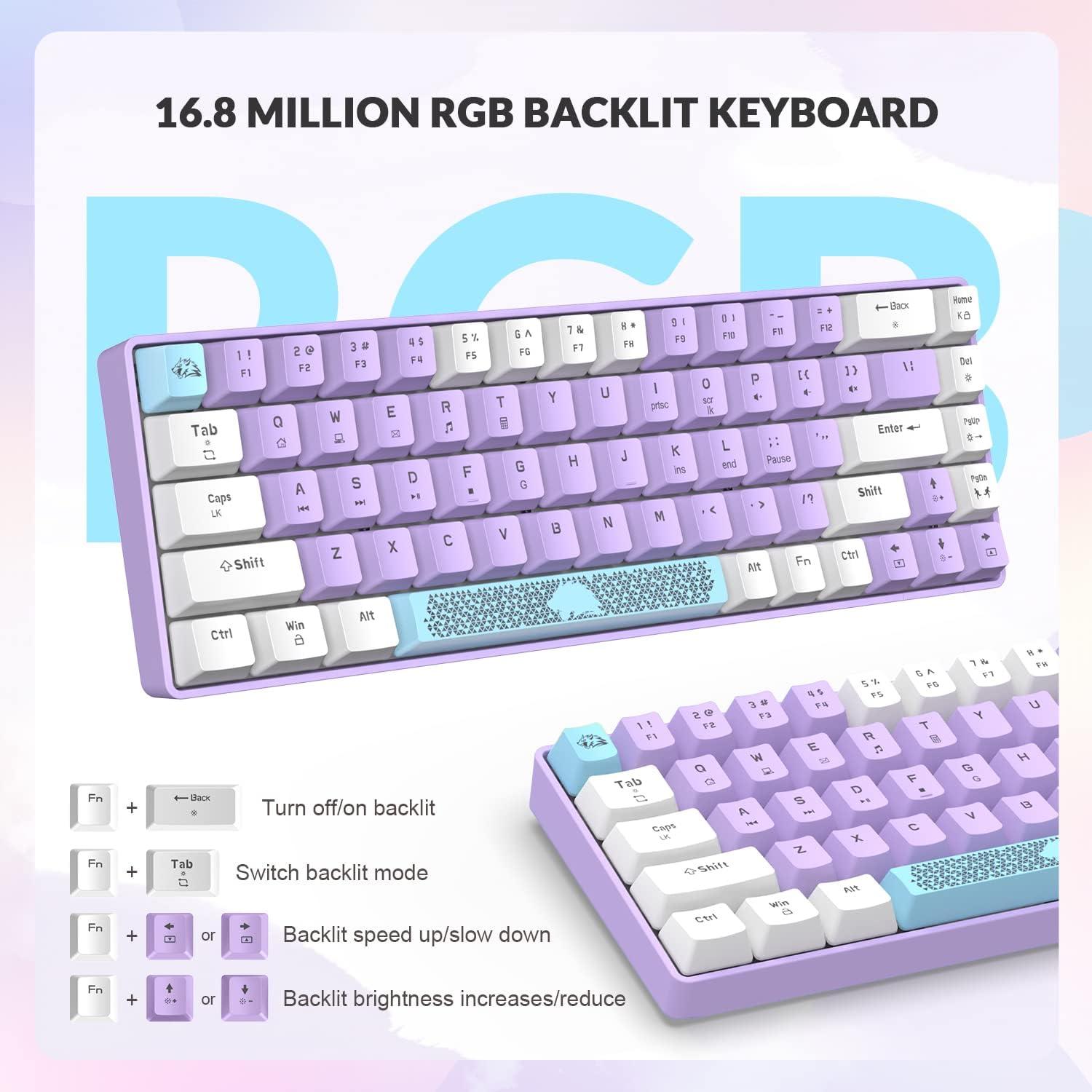 Teclado Mecánico ZIYOU LANG RK-T8 65% RGB Anti-ghosting