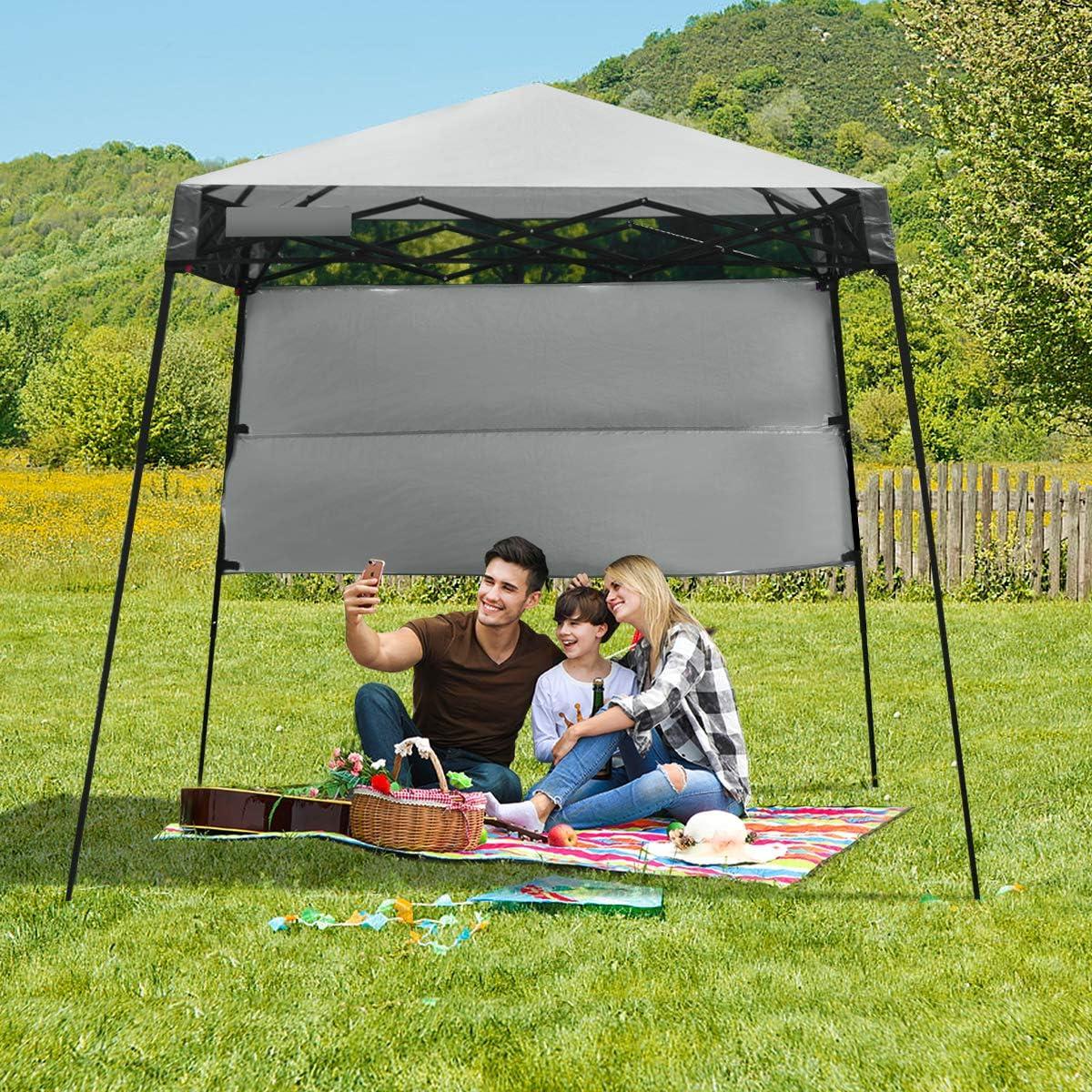 Carpa Plegable Tangkula 2.13x2.13 m Gris con Estacas