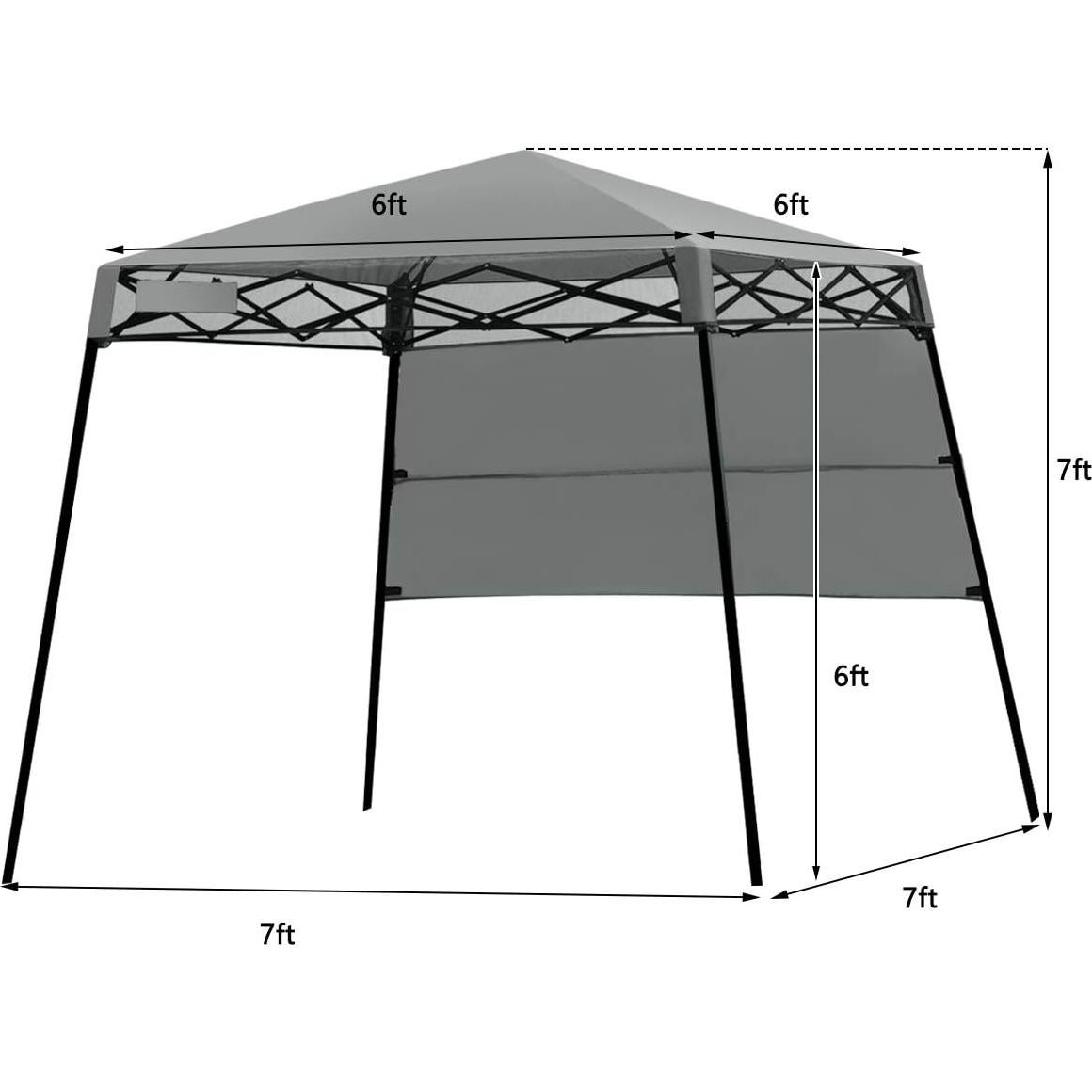 Carpa Plegable Tangkula 2.13x2.13 m Gris con Estacas