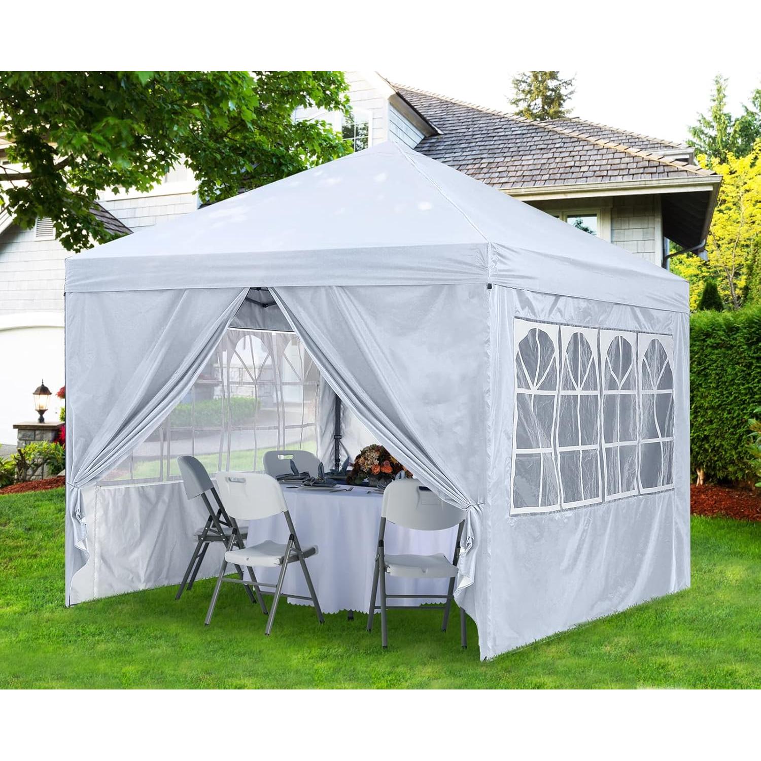 Carpa Plegable ABCCANOPY 3.05x3.05m Blanca con Ventanas
