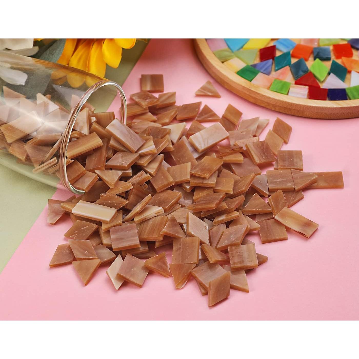 Azulejos de Mosaico de Vidrio Lanyani 200 Piezas 4 Formas