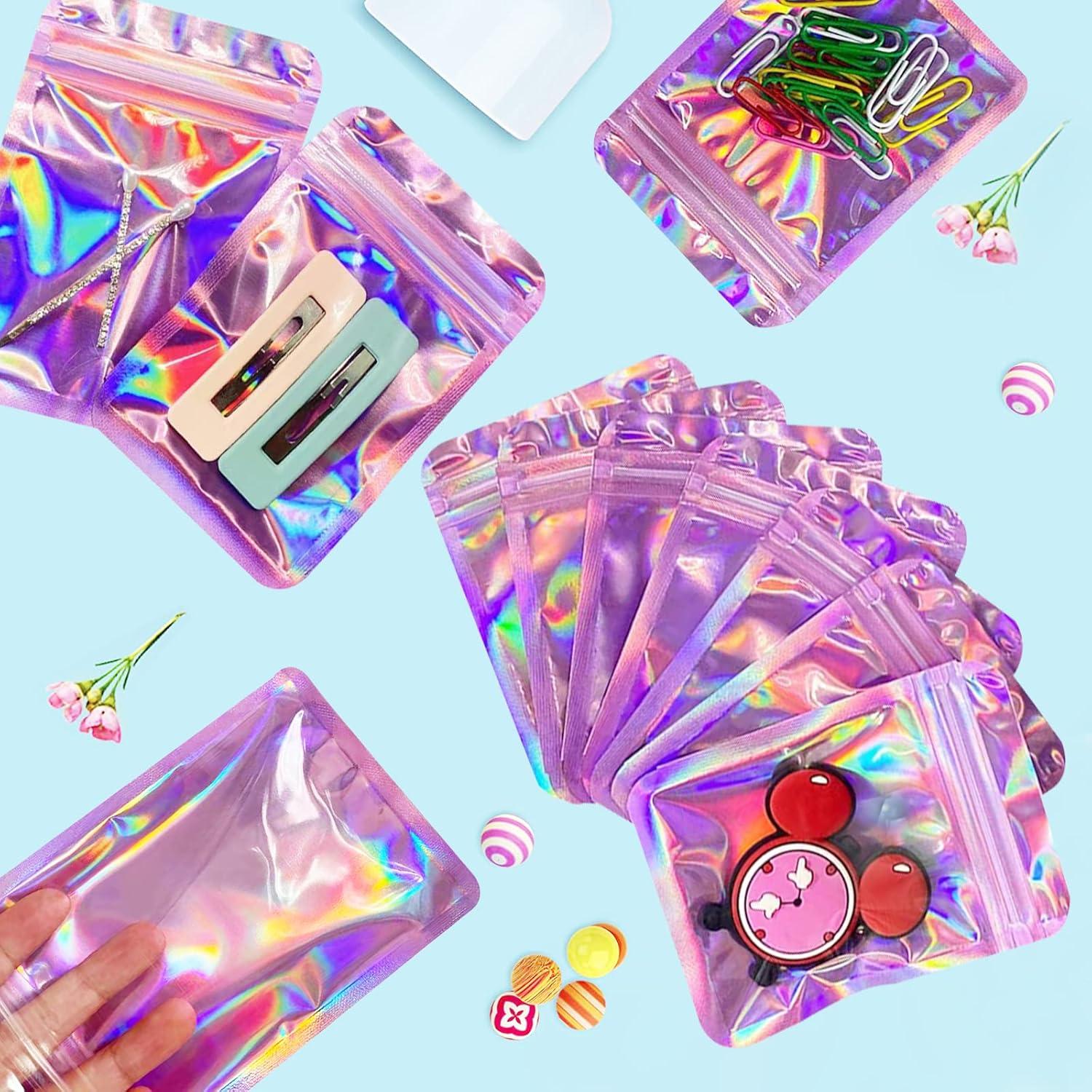 200 Bolsas Holográficas Reutilizables SixWeKit 6.1x10.2cm